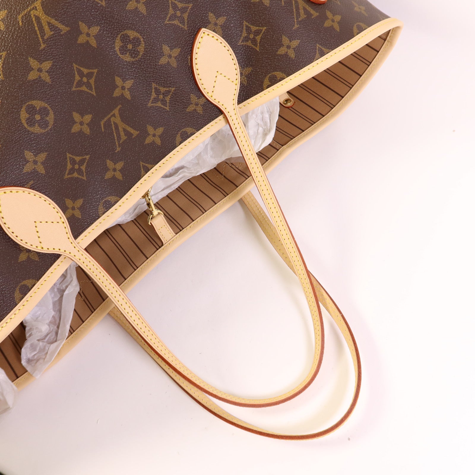 LOUIS VUITTON Monogram Neverfull GM金扣手挽袋