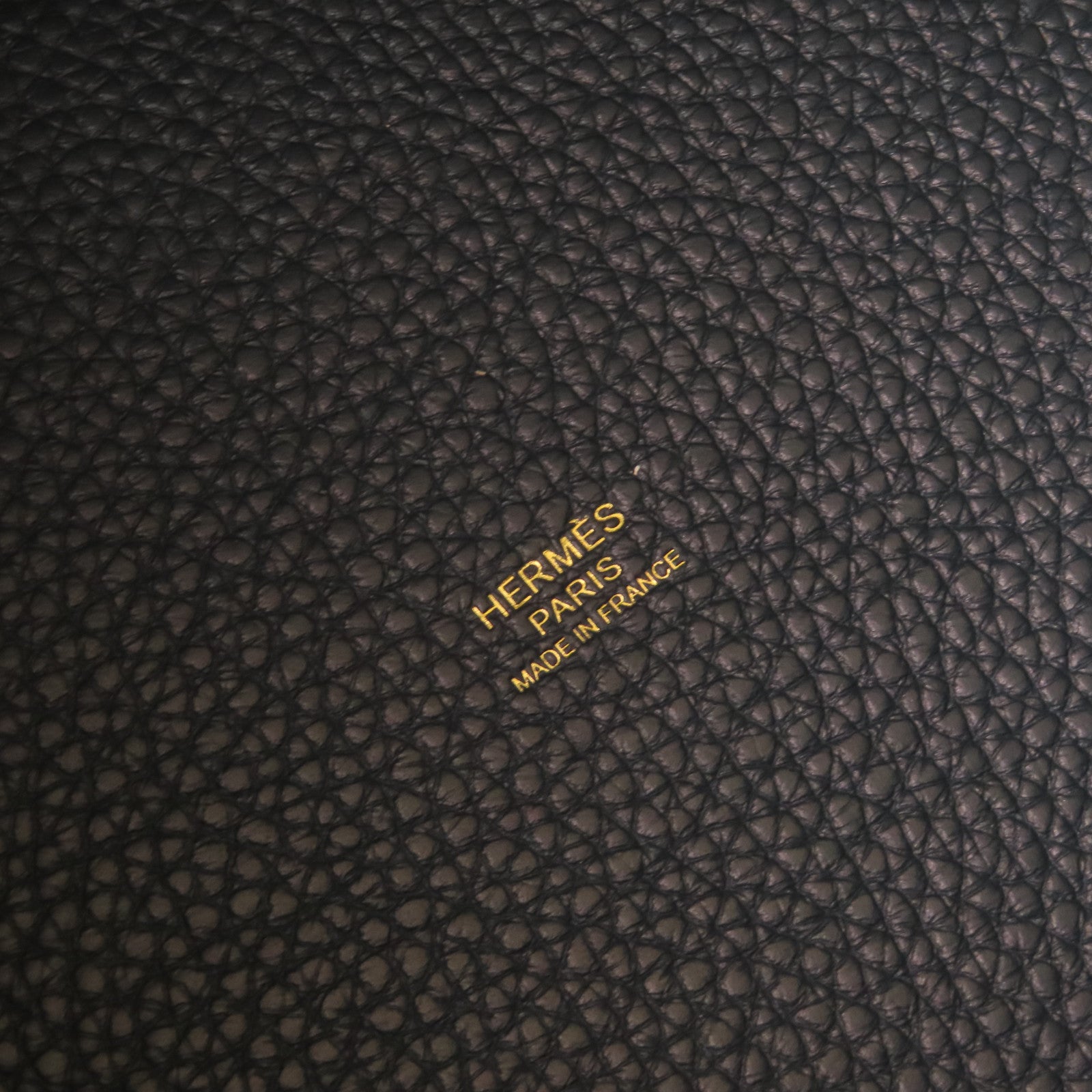 HERMES 【激減優惠】Clemence皮革Picotin MM Tote Bag金扣手挽袋深綠色