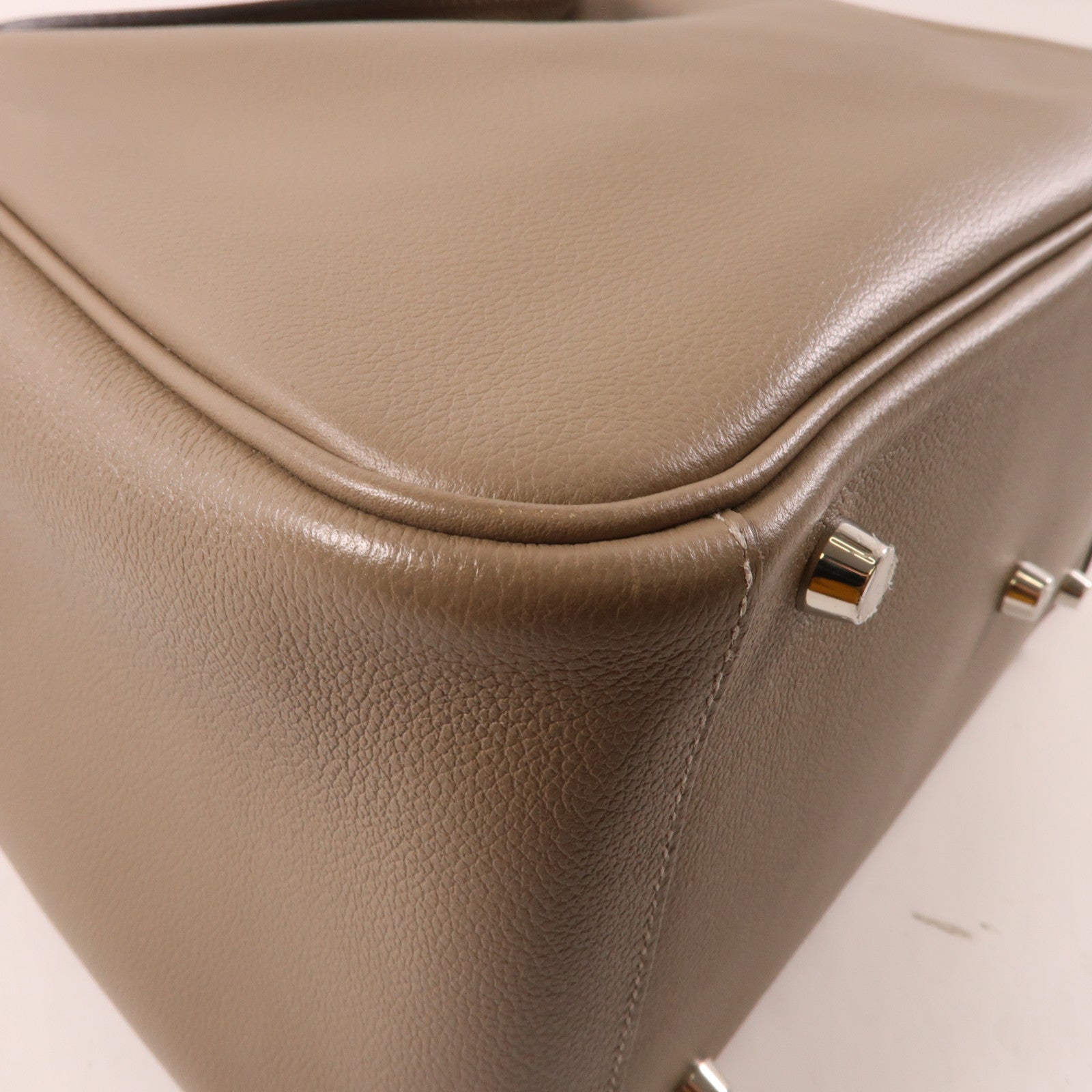 HERMES Evercolour皮革Lindy 30銀扣手挽肩背兩用袋Gris Asphalt M8大象灰