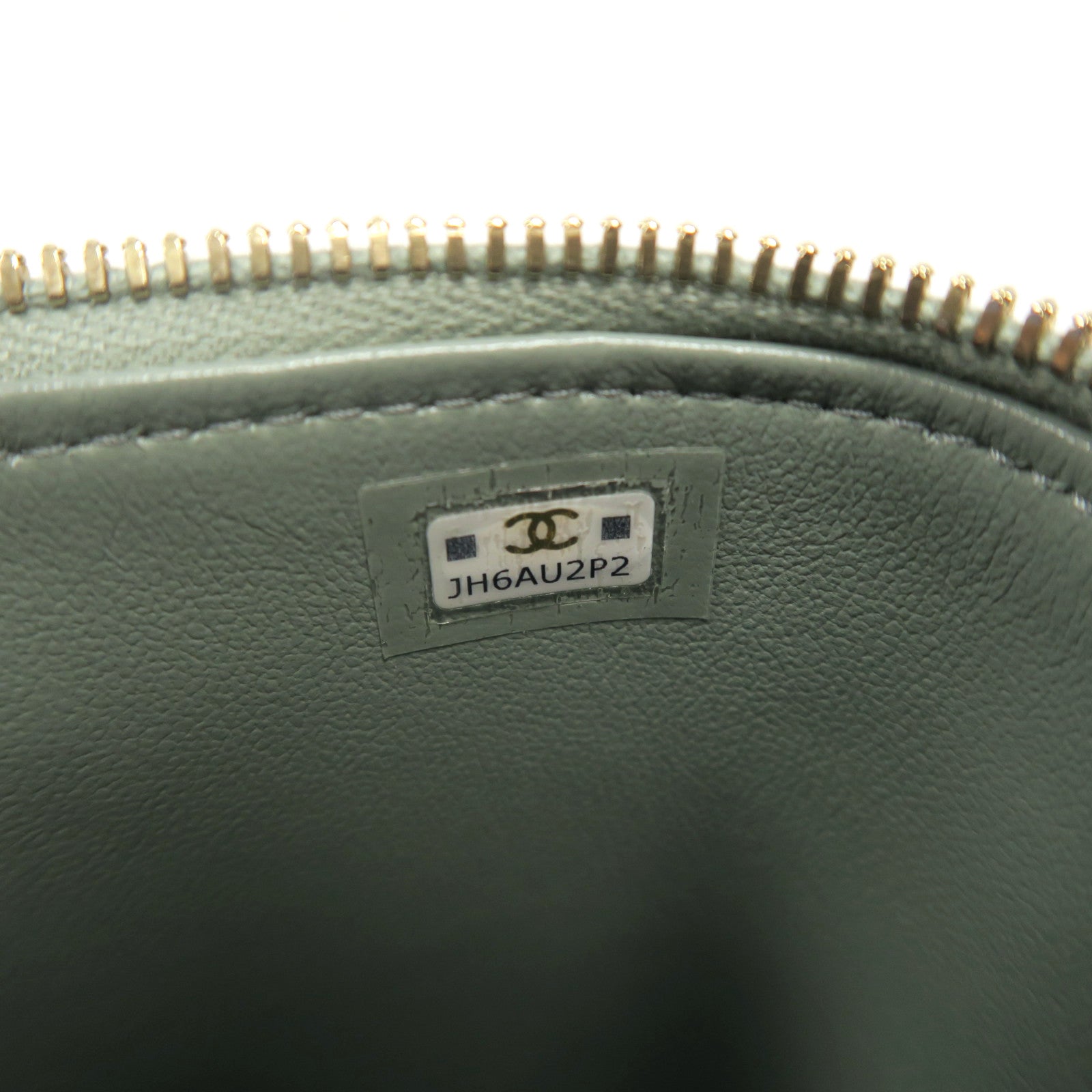 CHANEL **【激減優惠】菱格羊皮皮革Mini Gigarette Box金扣鏈帶肩背袋淺綠色
