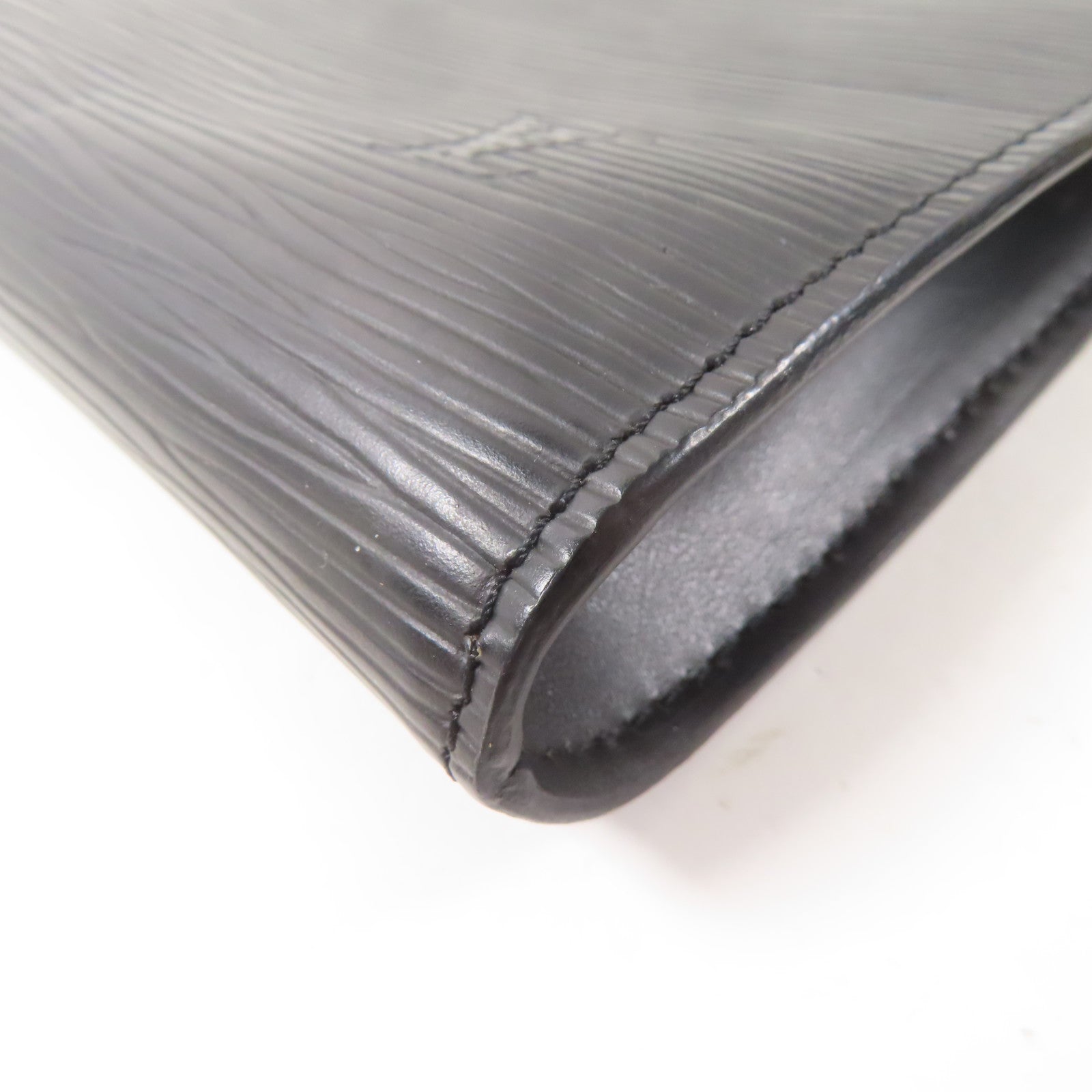LOUIS VUITTON Epi Pochette Accessories金扣手挽袋黑色