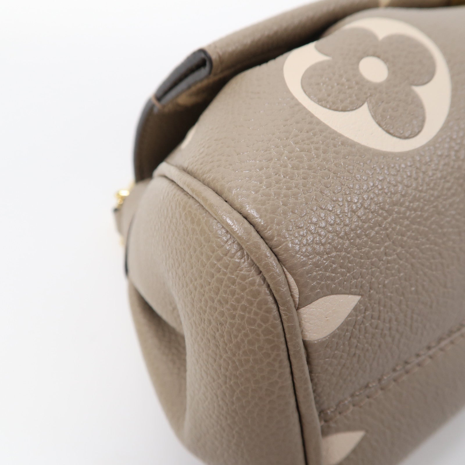 LOUIS VUITTON Monogram Empreinte Favorite金扣鏈帶肩背袋灰色