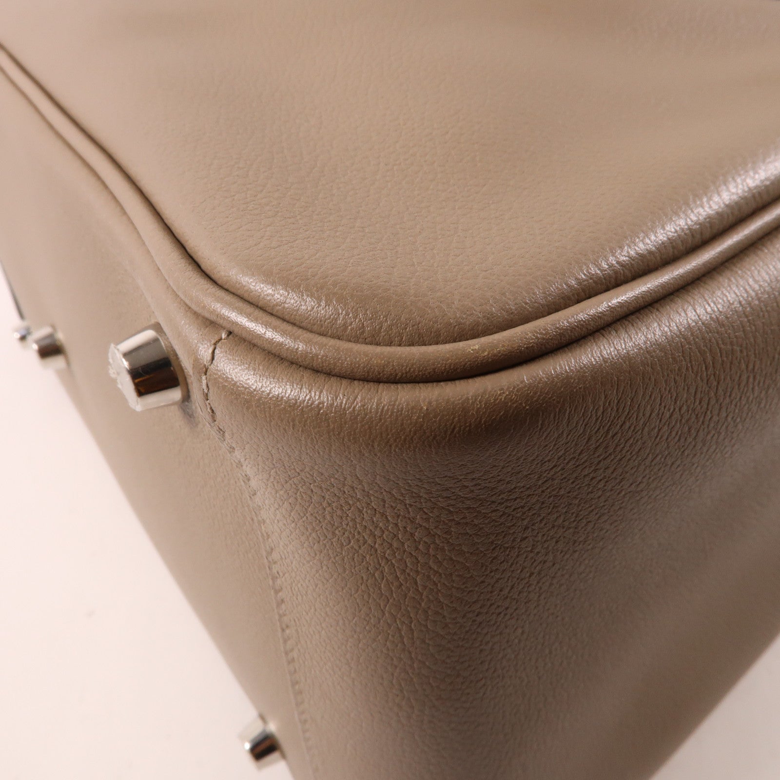 HERMES Evercolour皮革Lindy 30銀扣手挽肩背兩用袋Gris Asphalt M8大象灰