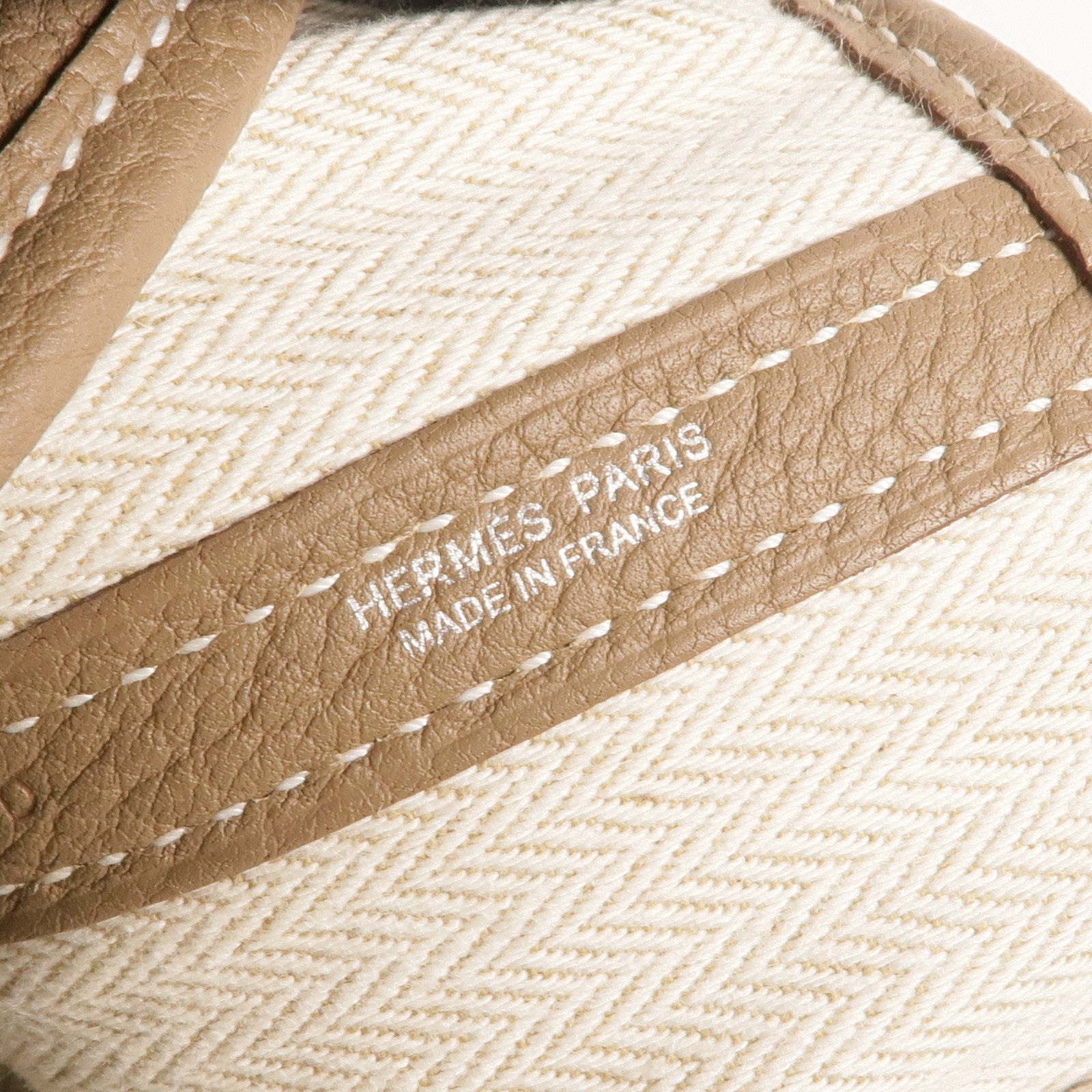 HERMES Negonda皮革Garden Party PM銀扣手挽袋Etoupe