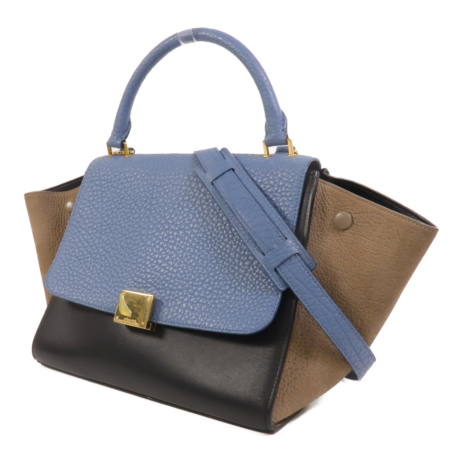 CELINE 牛皮皮革Trapeze手挽肩背兩用袋