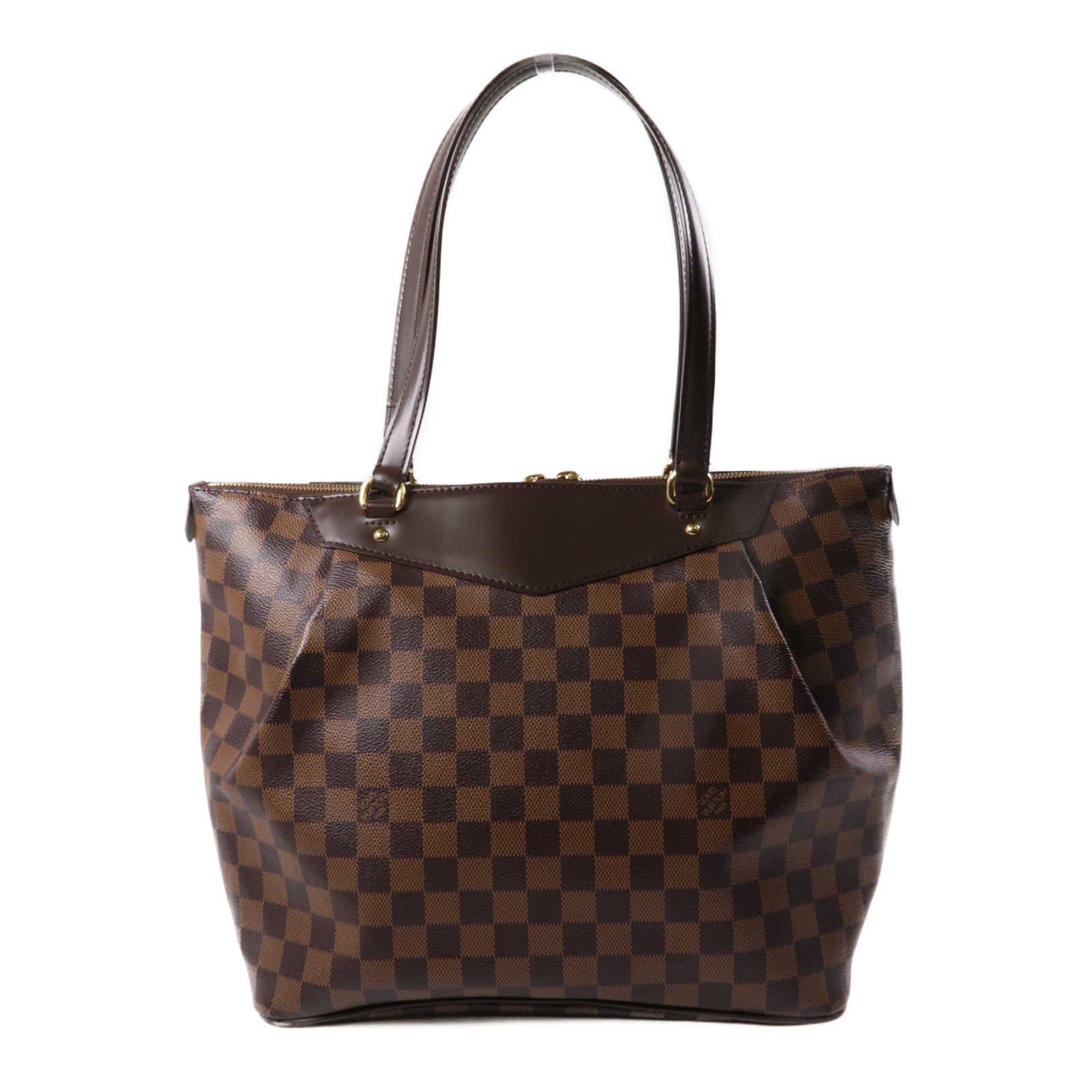 LOUIS VUITTON Damier Westminster GM金扣肩背袋棕色