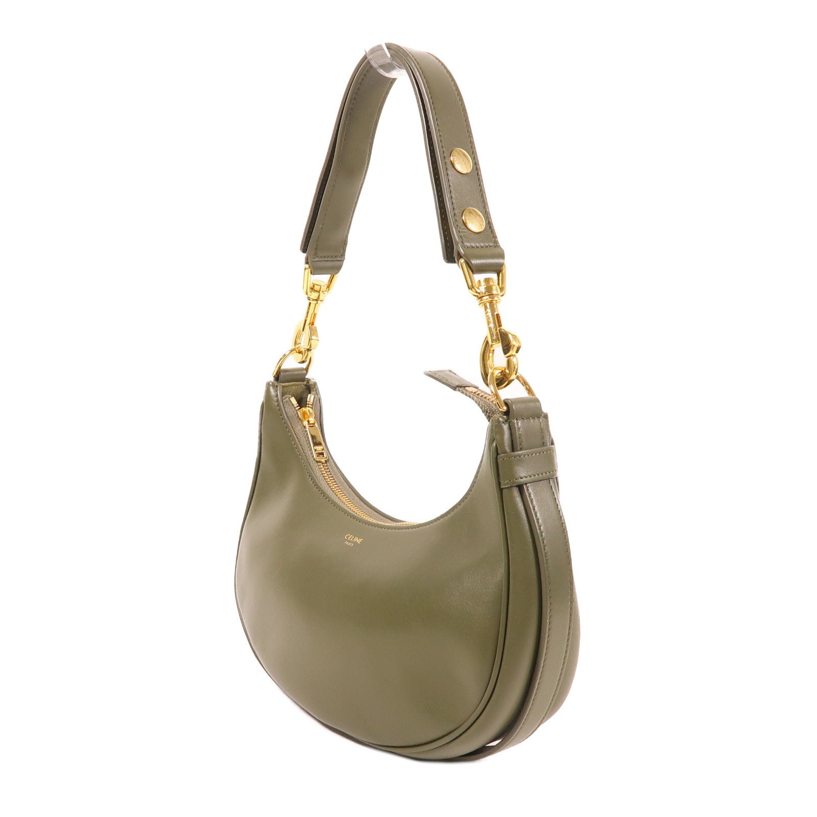 CELINE 牛皮皮革Ava金扣肩背袋