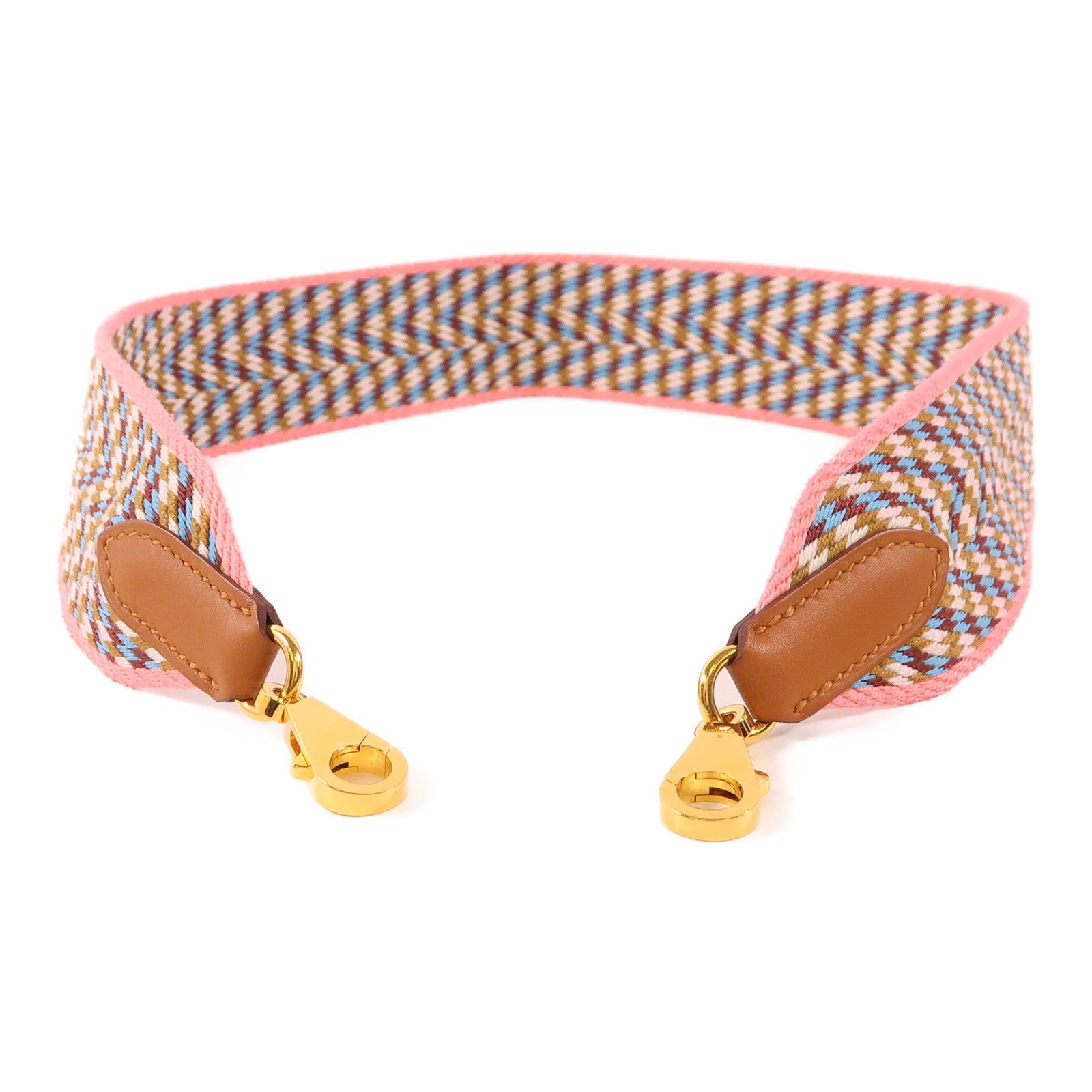 HERMES 帆布Strap金扣肩背帶