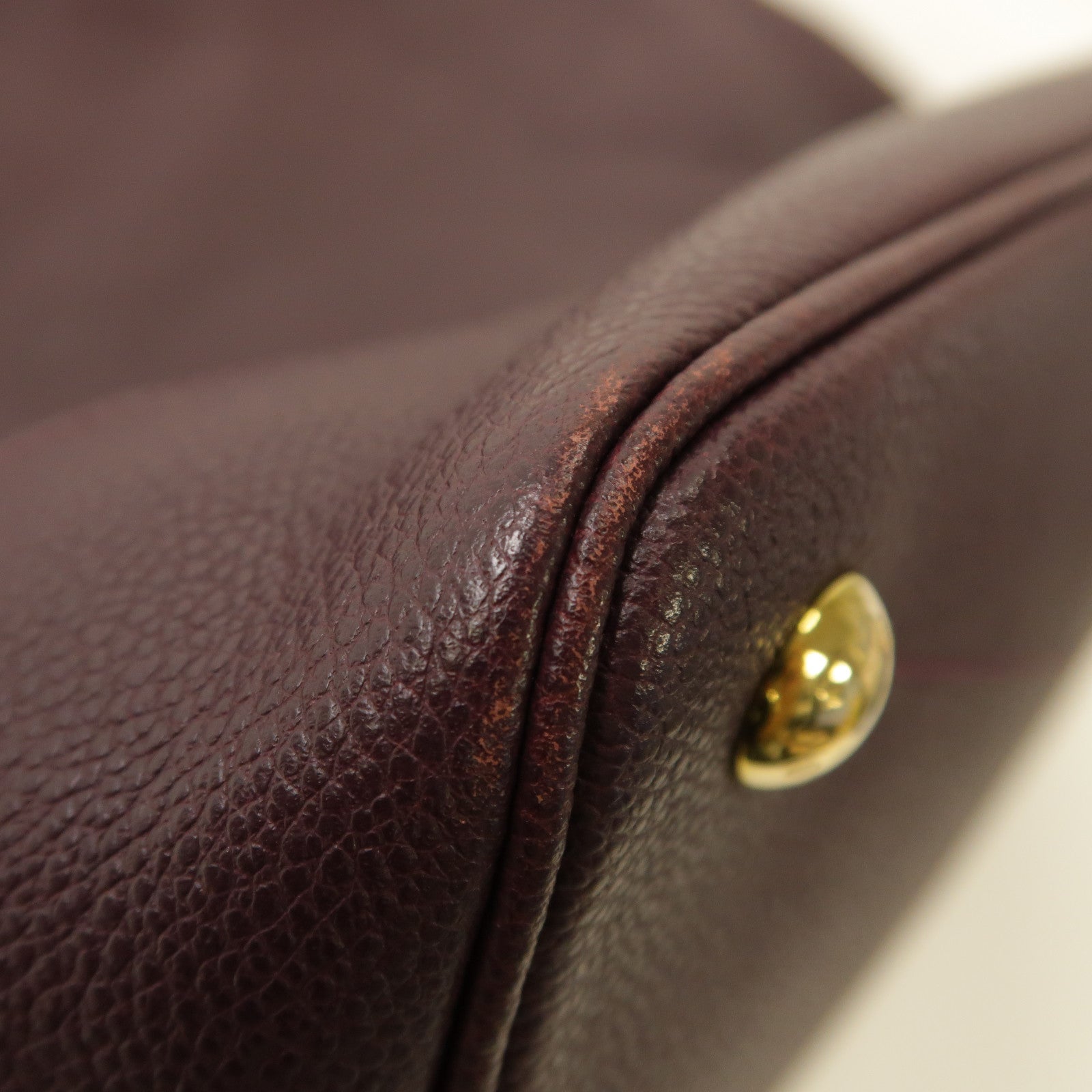 LOUIS VUITTON Monogram Empreinte Citadine PM金扣肩背袋紫色