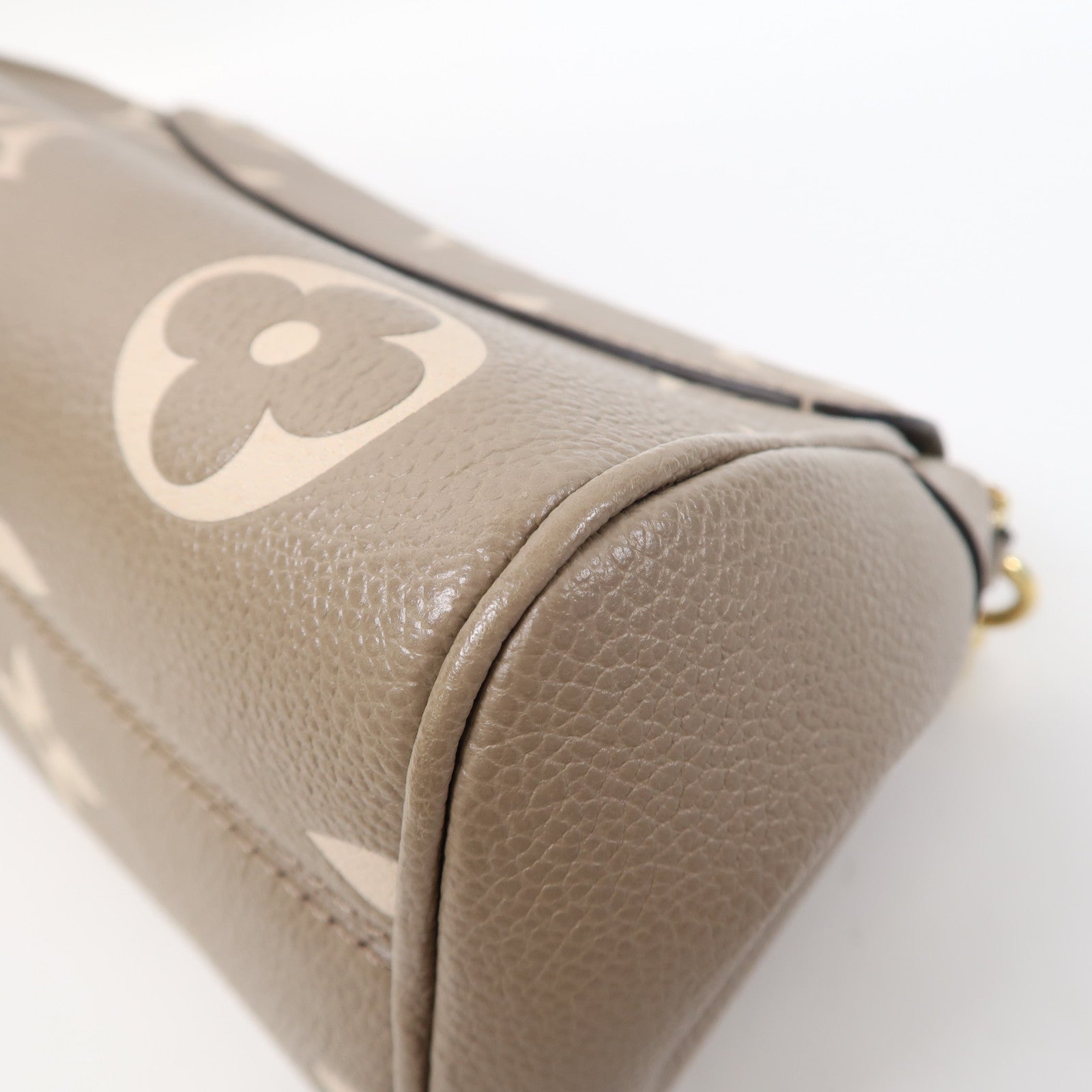 LOUIS VUITTON Monogram Empreinte Favorite金扣鏈帶肩背袋灰色