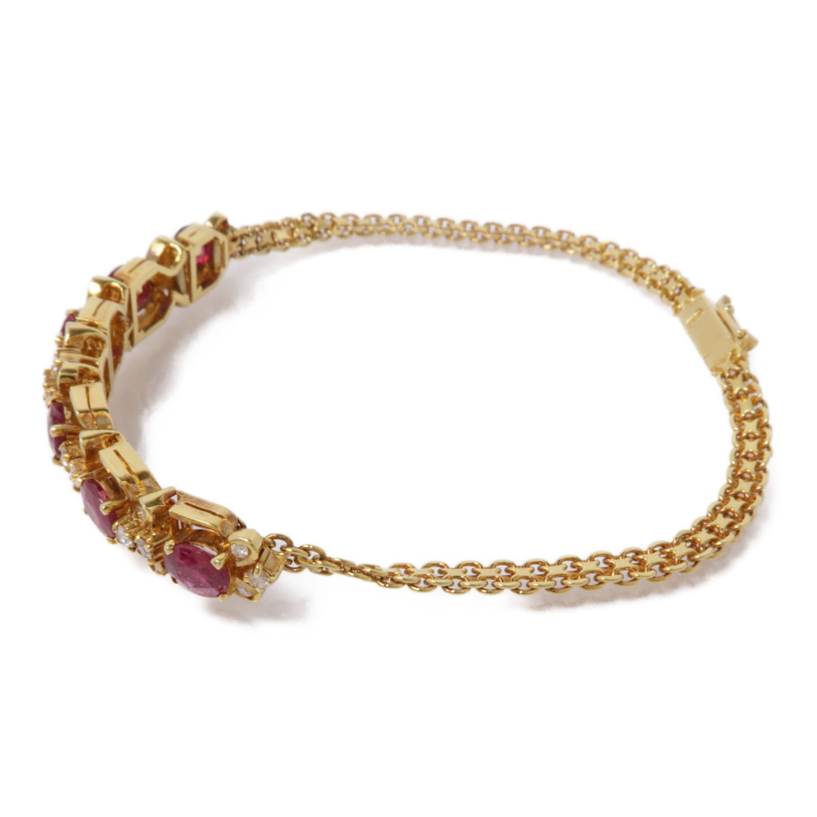 JEWELRY 18K黃金Ruby Diamond Bracelet紅寶石/鑽石手鏈
