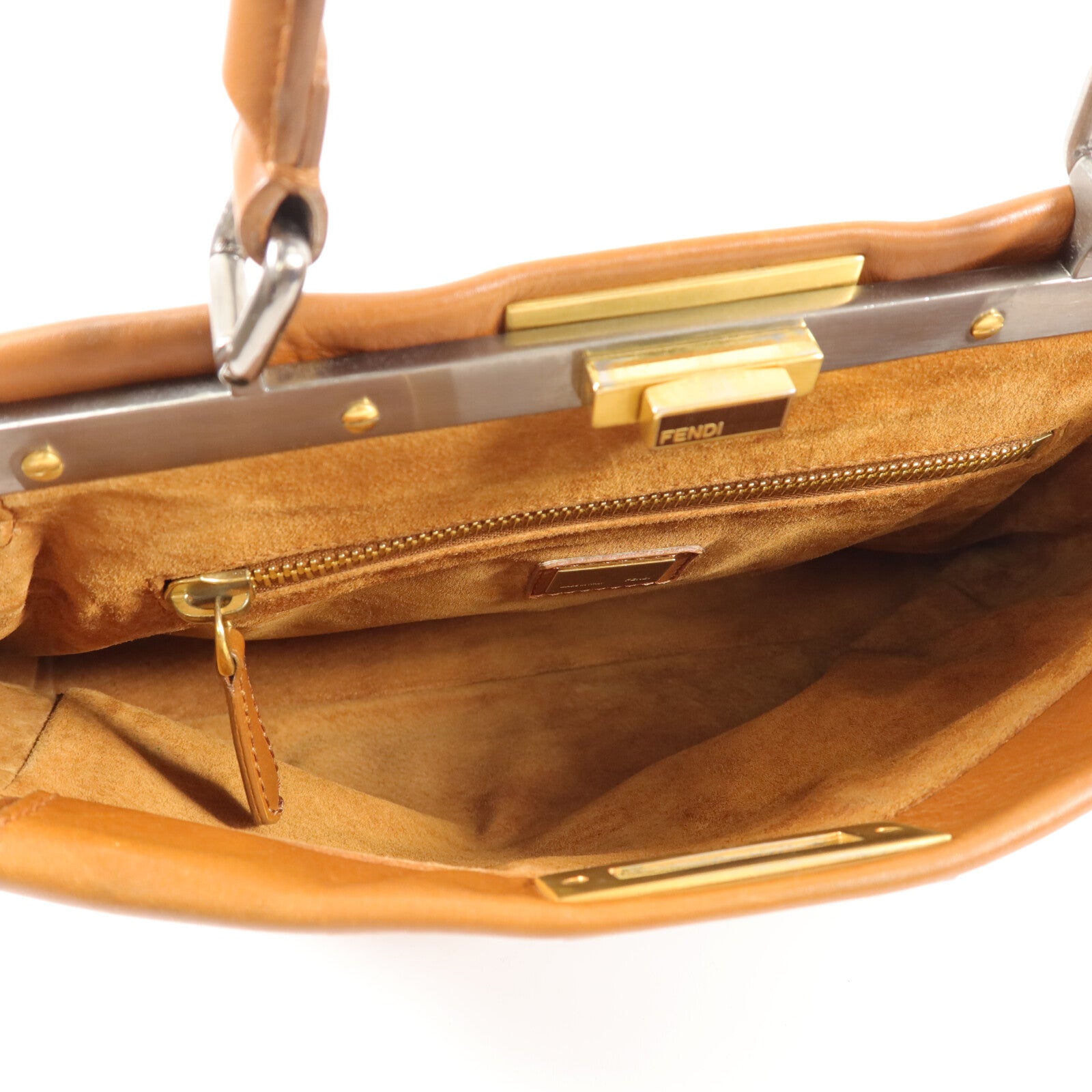 FENDI 牛皮皮革Peekaboo Regular手挽肩背兩用袋