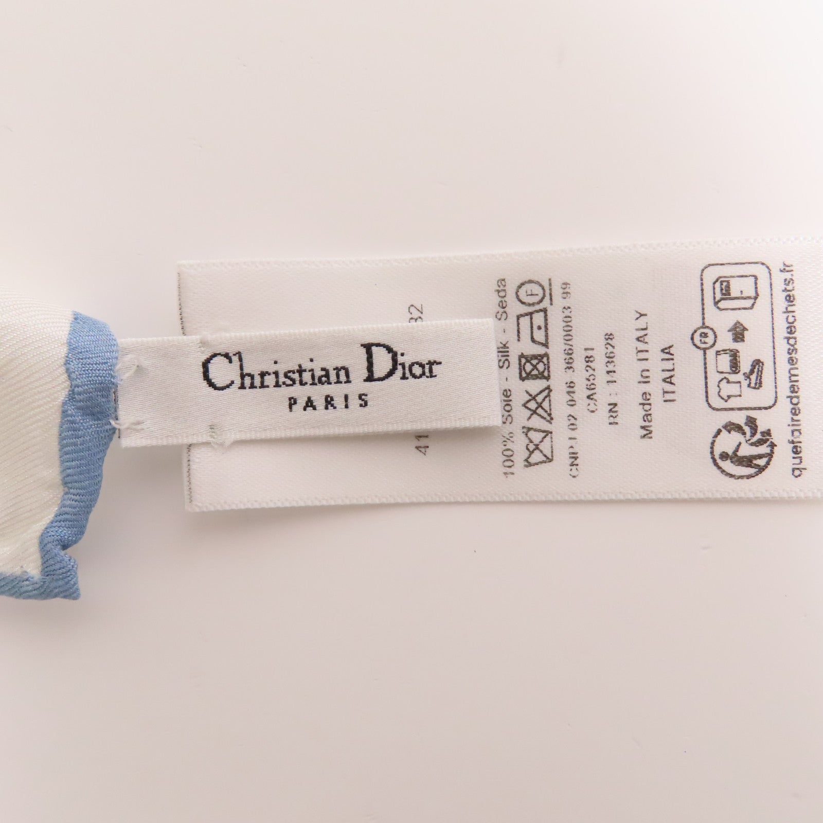 Dior 絲質Scarf絲巾藍色/白色