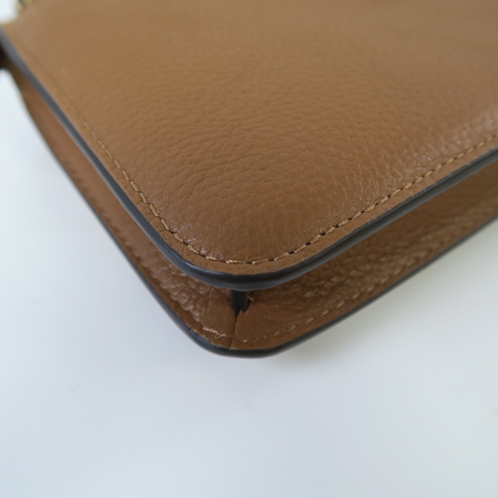 Kate Spade 牛皮皮革Shoulder Bag金扣肩背袋啡色