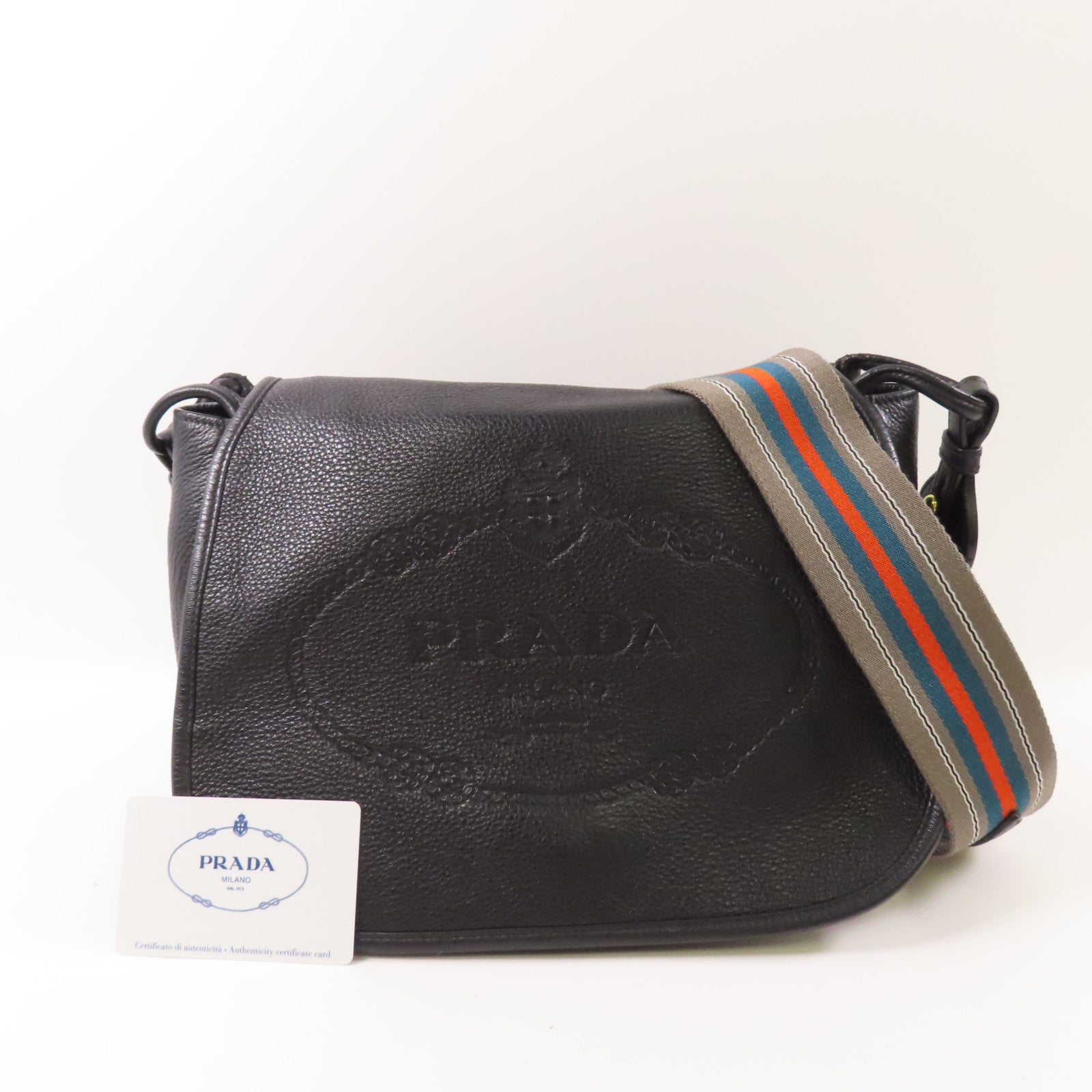 PRADA 牛皮皮革Shoulder Bag金扣肩背袋