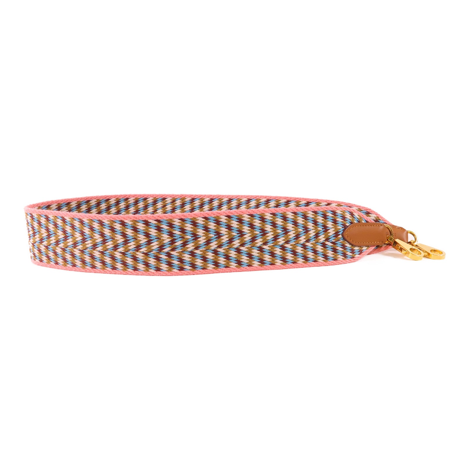 HERMES 帆布Strap金扣肩背帶