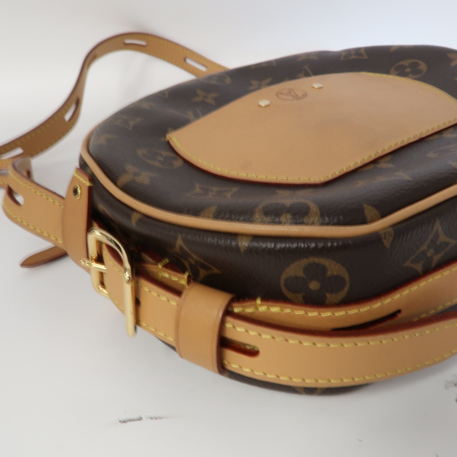 LOUIS VUITTON Monogram Boite Chapeau Souple金扣肩背袋啡色