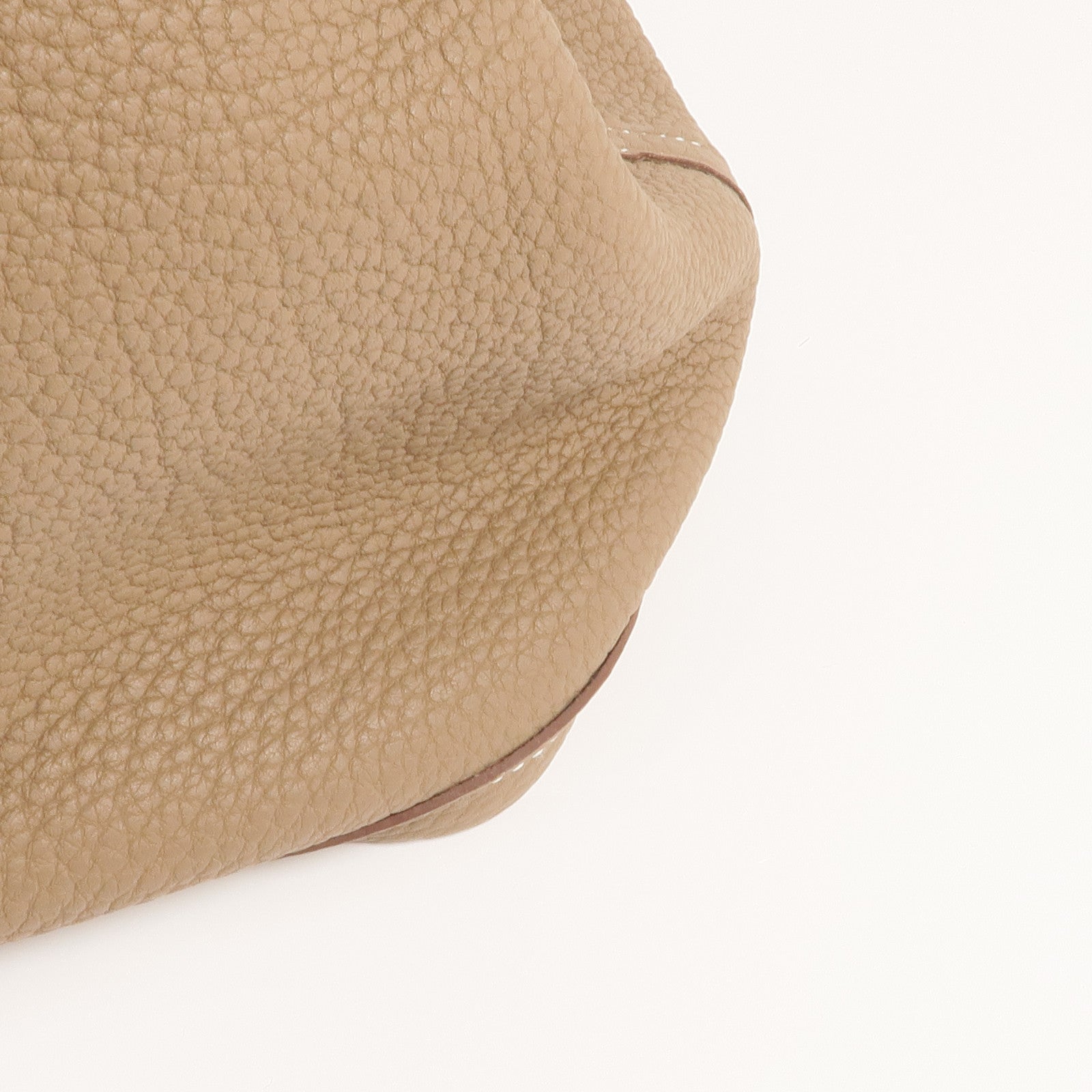 HERMES Negonda皮革Garden Party PM銀扣手挽袋Etoupe