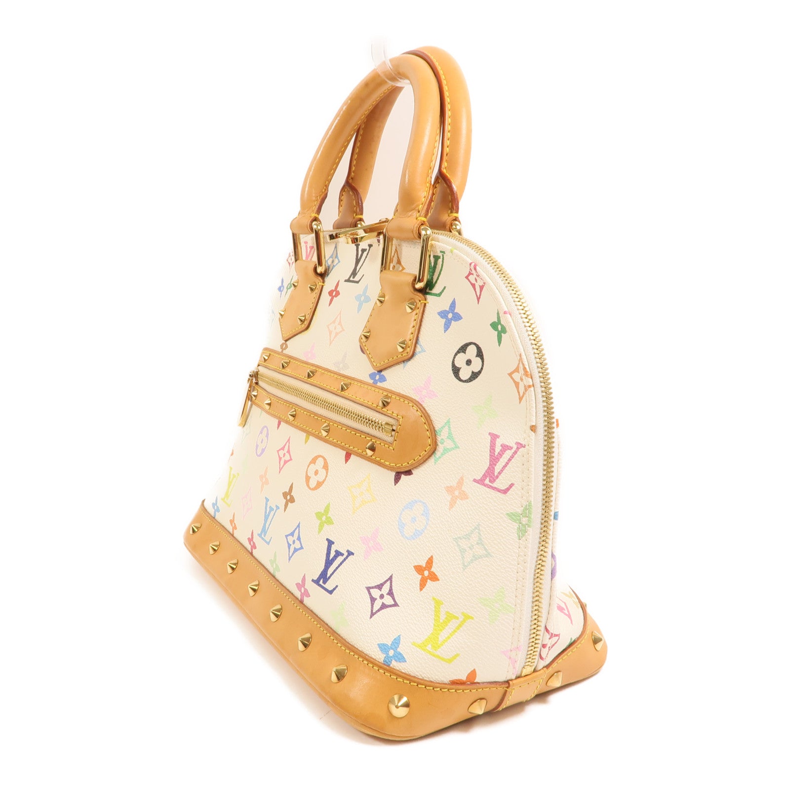 LOUIS VUITTON Monogram Multicolore Alma PM金扣手挽袋