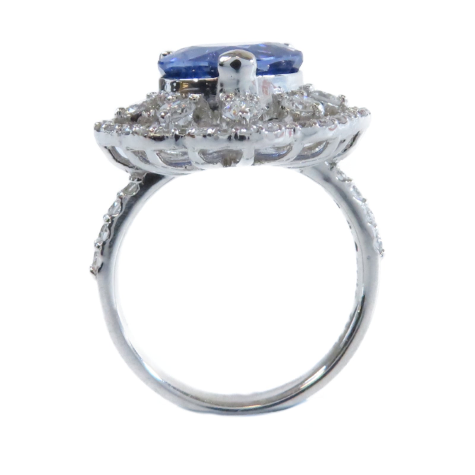 JEWELRY 【激減優惠】PT950鉑金Ring3.63ct藍寶石/1.00ct鑽石戒指US#6.25