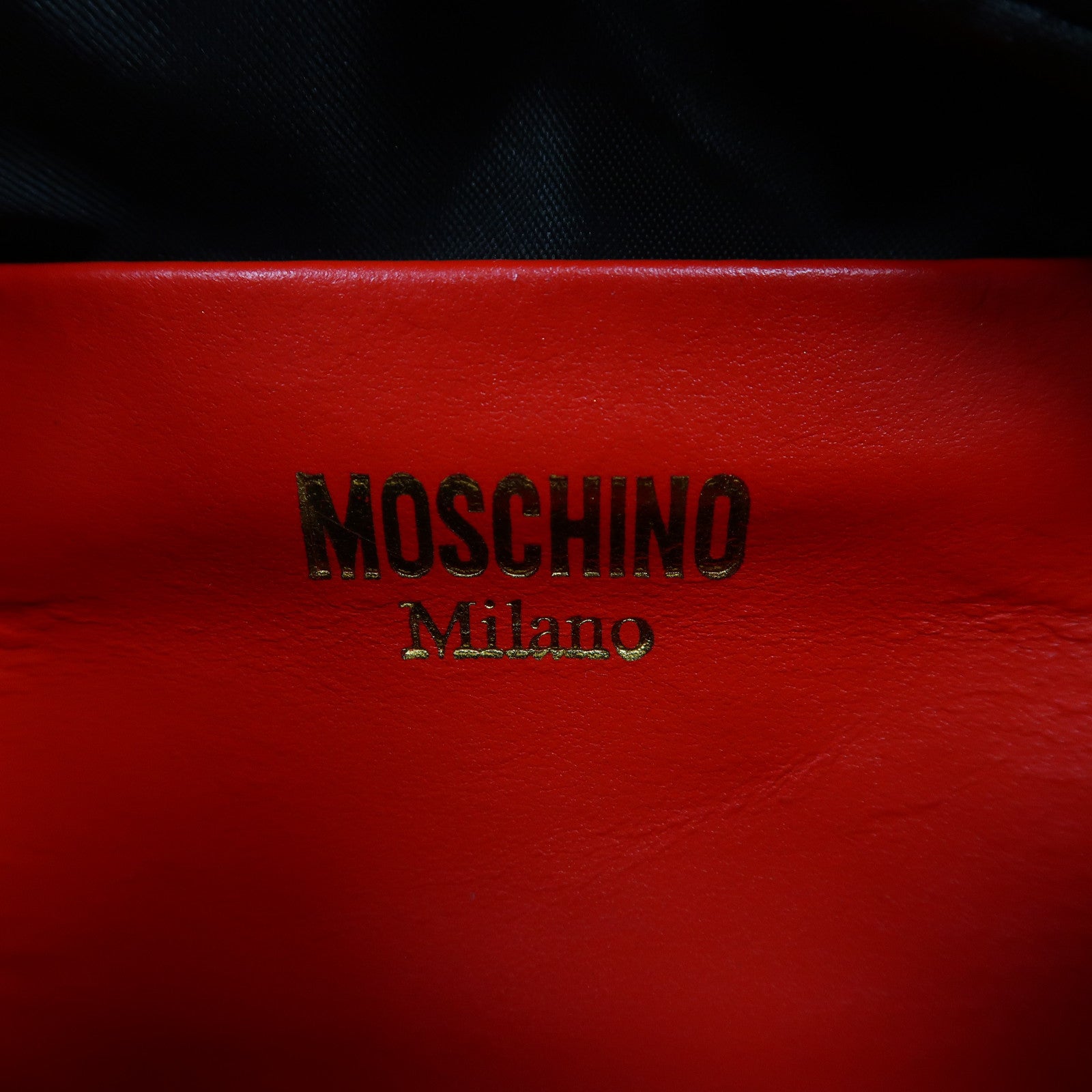 MOSCHINO 帆布Hand Bag金扣手挽肩背兩用袋紅色