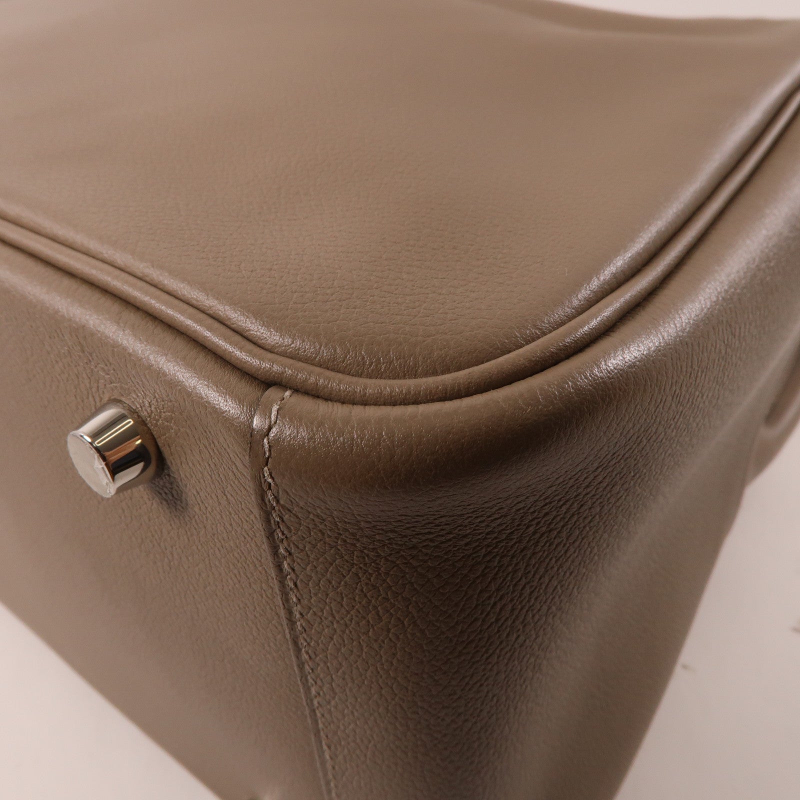 HERMES Evercolour皮革Lindy 30銀扣手挽肩背兩用袋Gris Asphalt M8大象灰