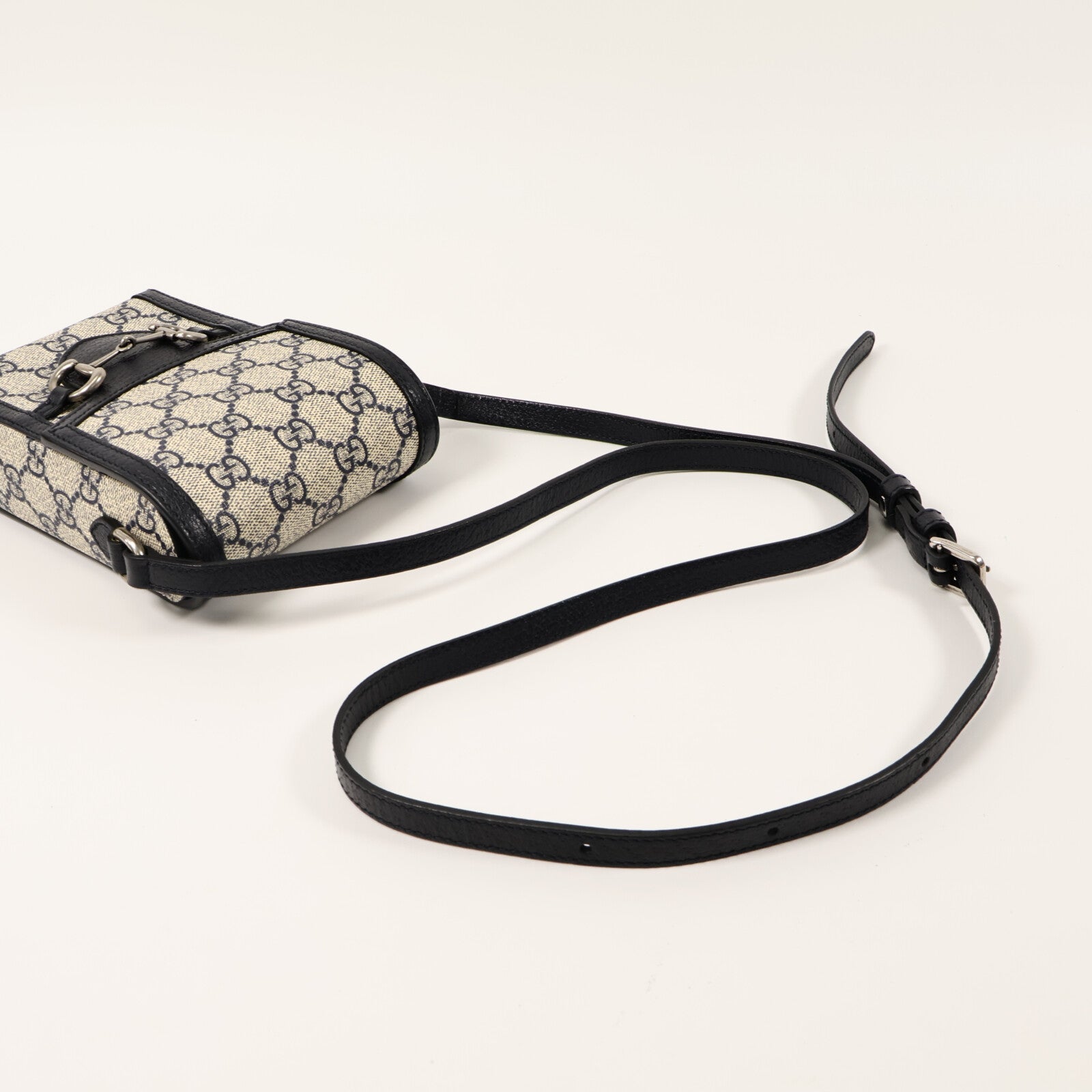 GUCCI 塗層帆布1955 Horsebit肩背袋