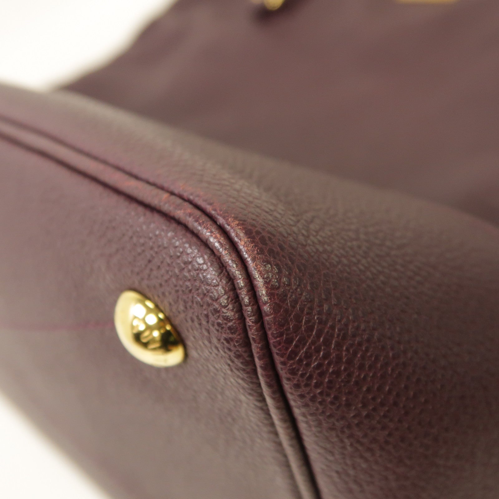LOUIS VUITTON Monogram Empreinte Citadine PM金扣肩背袋紫色
