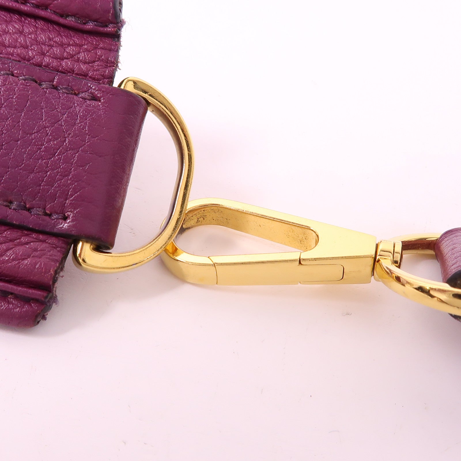 HERMES Clemence皮革Evelyne PM金扣肩背袋Anemone海葵紫色