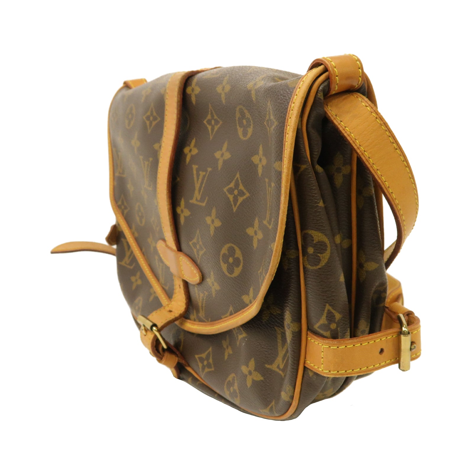 LOUIS VUITTON 【激減優惠】Monogram Saumur 30金扣肩背袋啡色