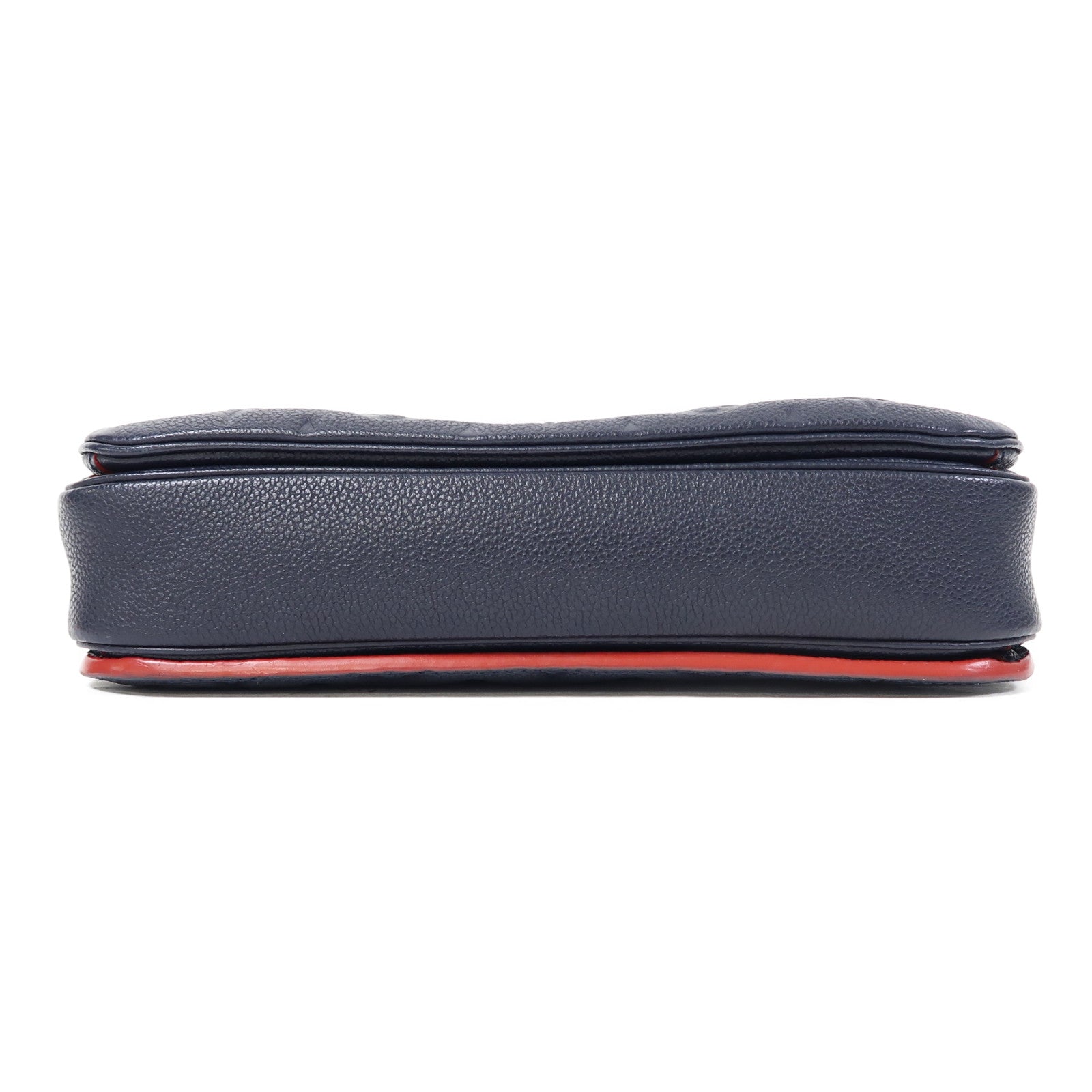 LOUIS VUITTON Monogram Empreinte Metis MM金扣手挽肩背兩用袋深藍色