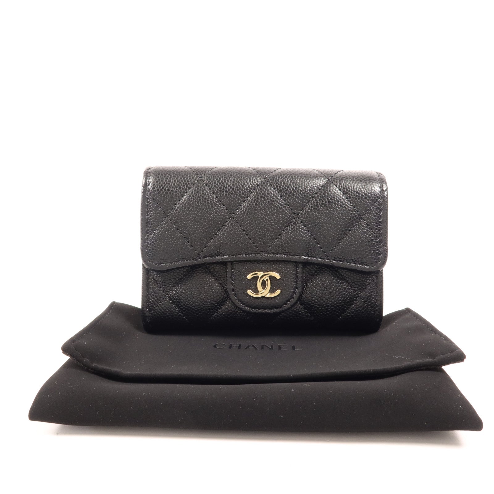 CHANEL 牛皮皮革Card Case金扣卡片套