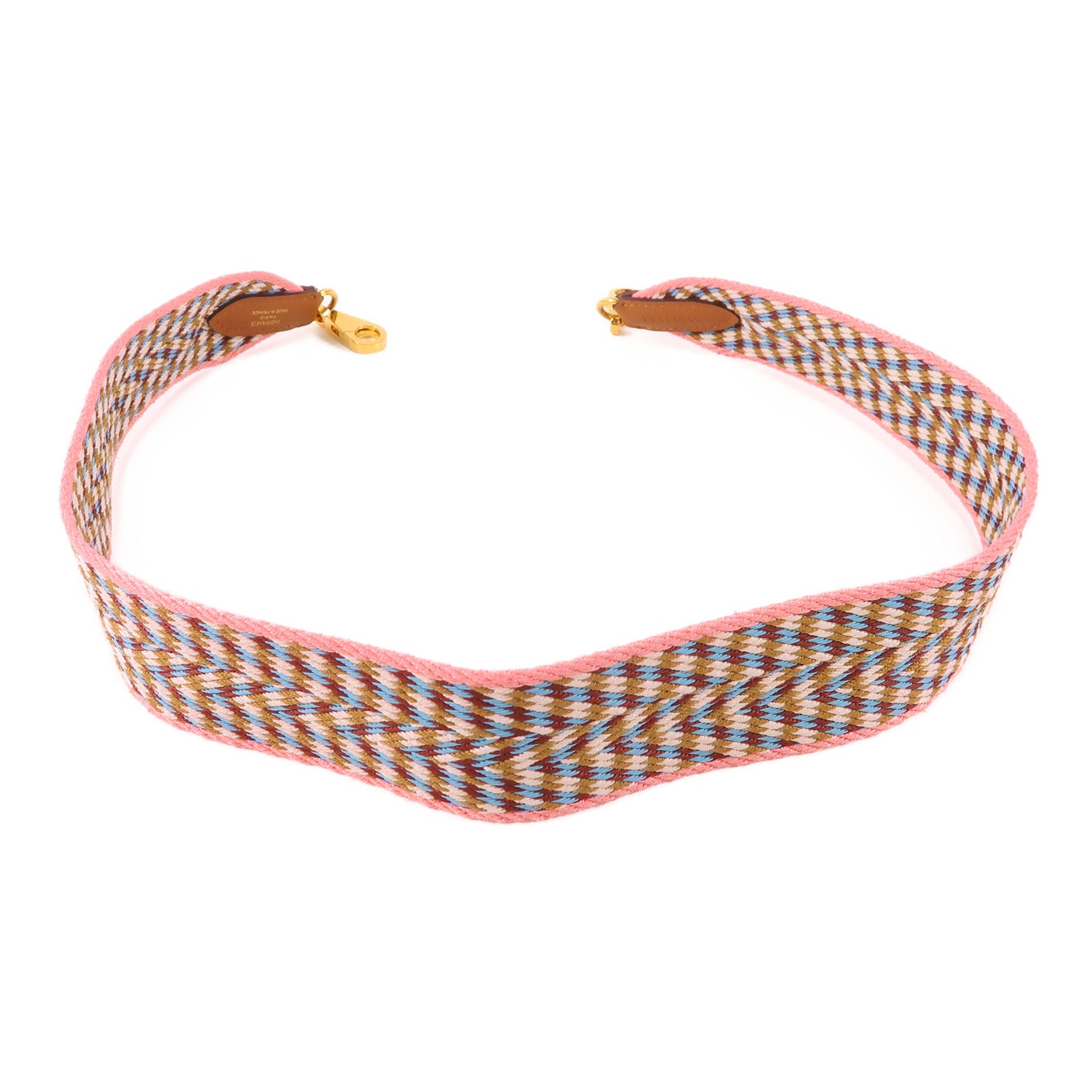 HERMES 帆布Strap金扣肩背帶