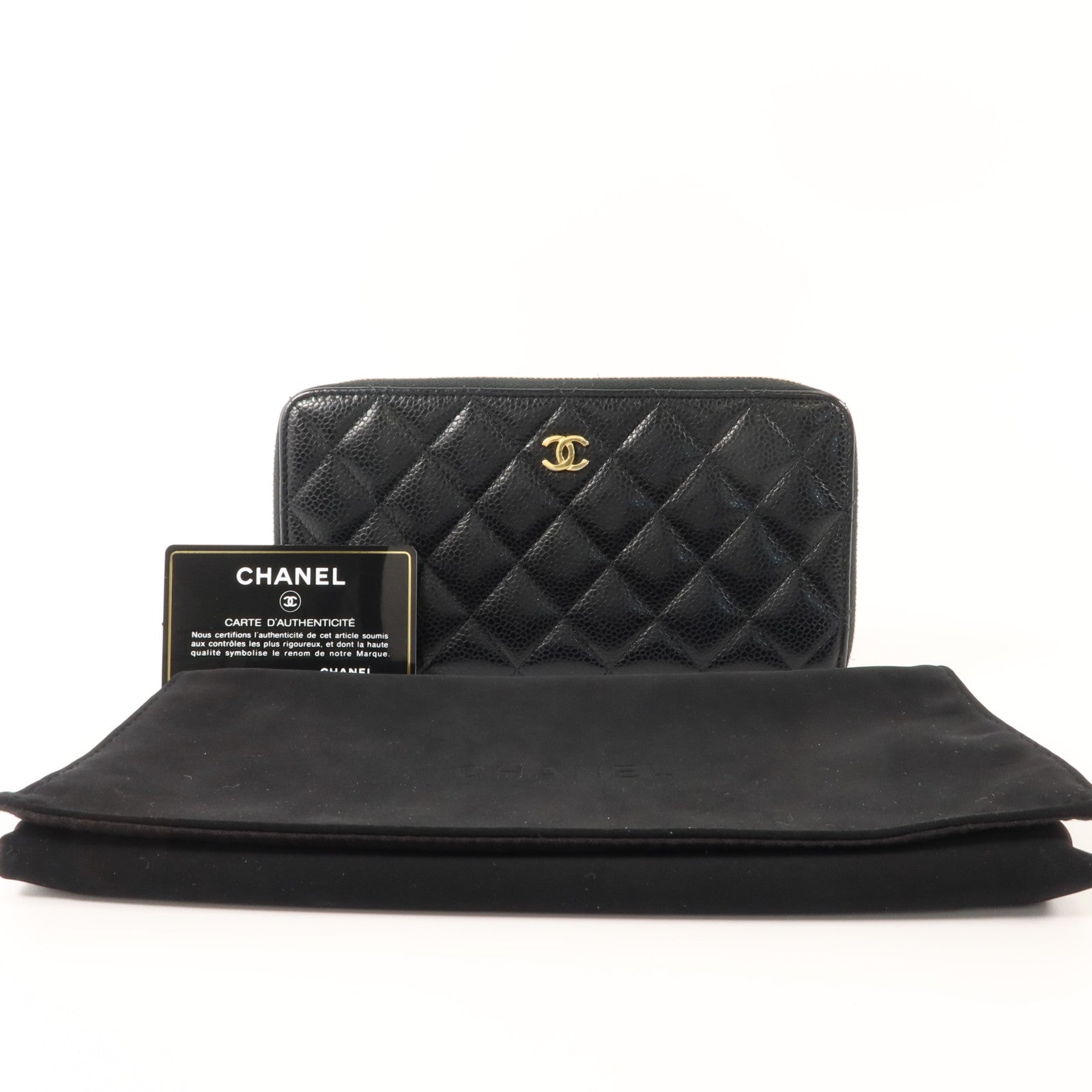 CHANEL 牛皮皮革Zipper Long Wallet長錢包