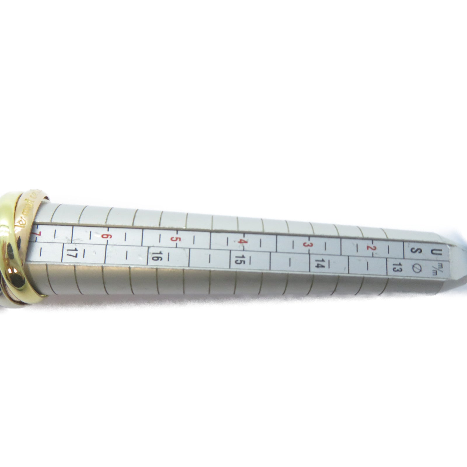 CARTIER 18K黃金/白金/玫瑰金Les Must De Trinity戒指Cartier#55/US#7.25