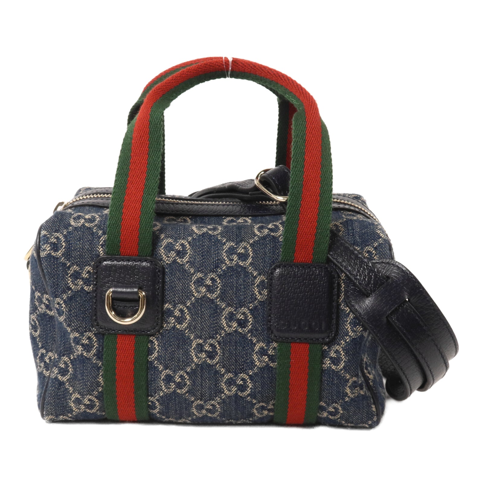 GUCCI 牛仔布Ophidia Boston手挽肩背兩用袋