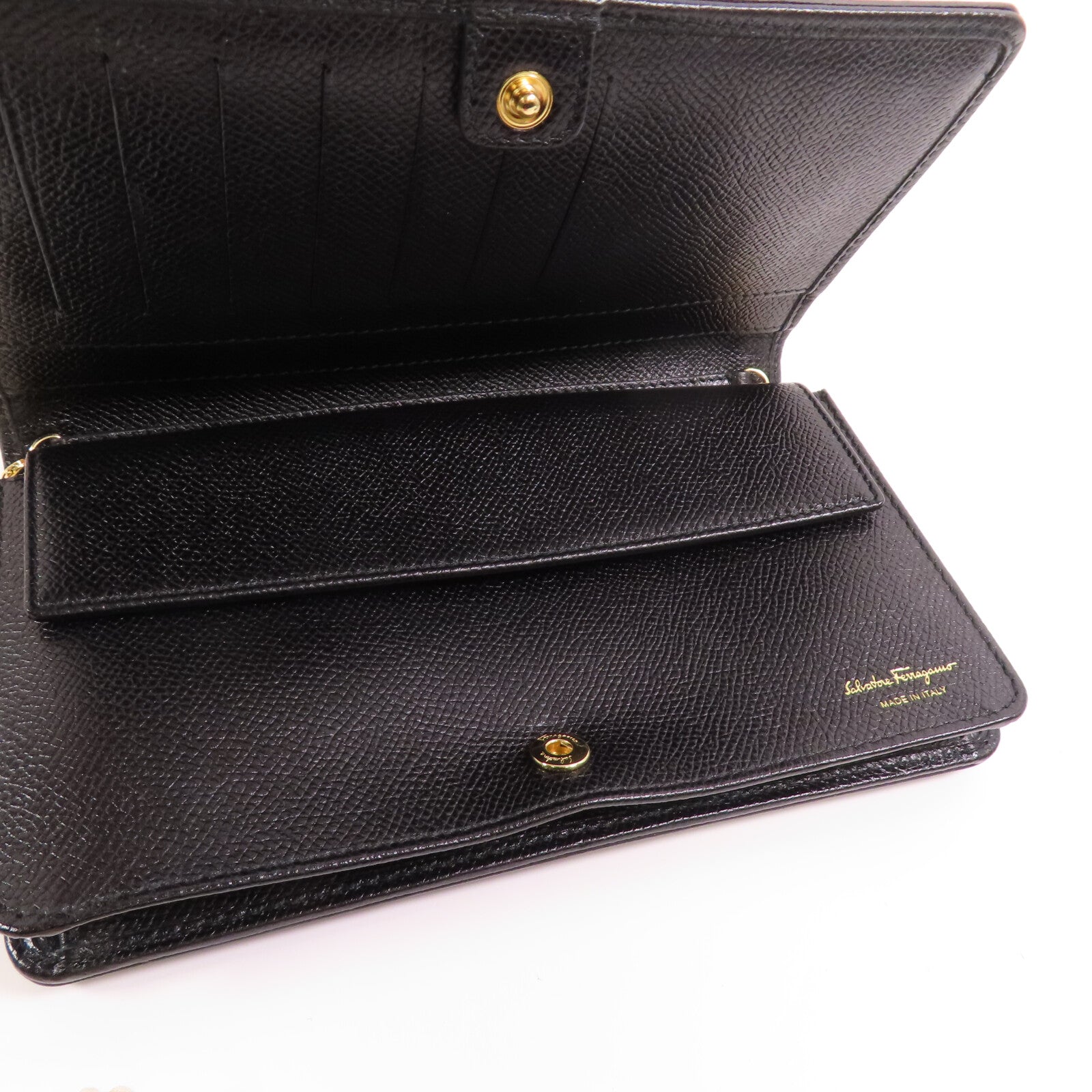 Salvatore Ferragamo 牛皮皮革Wallet On Chain金扣鏈帶肩背袋