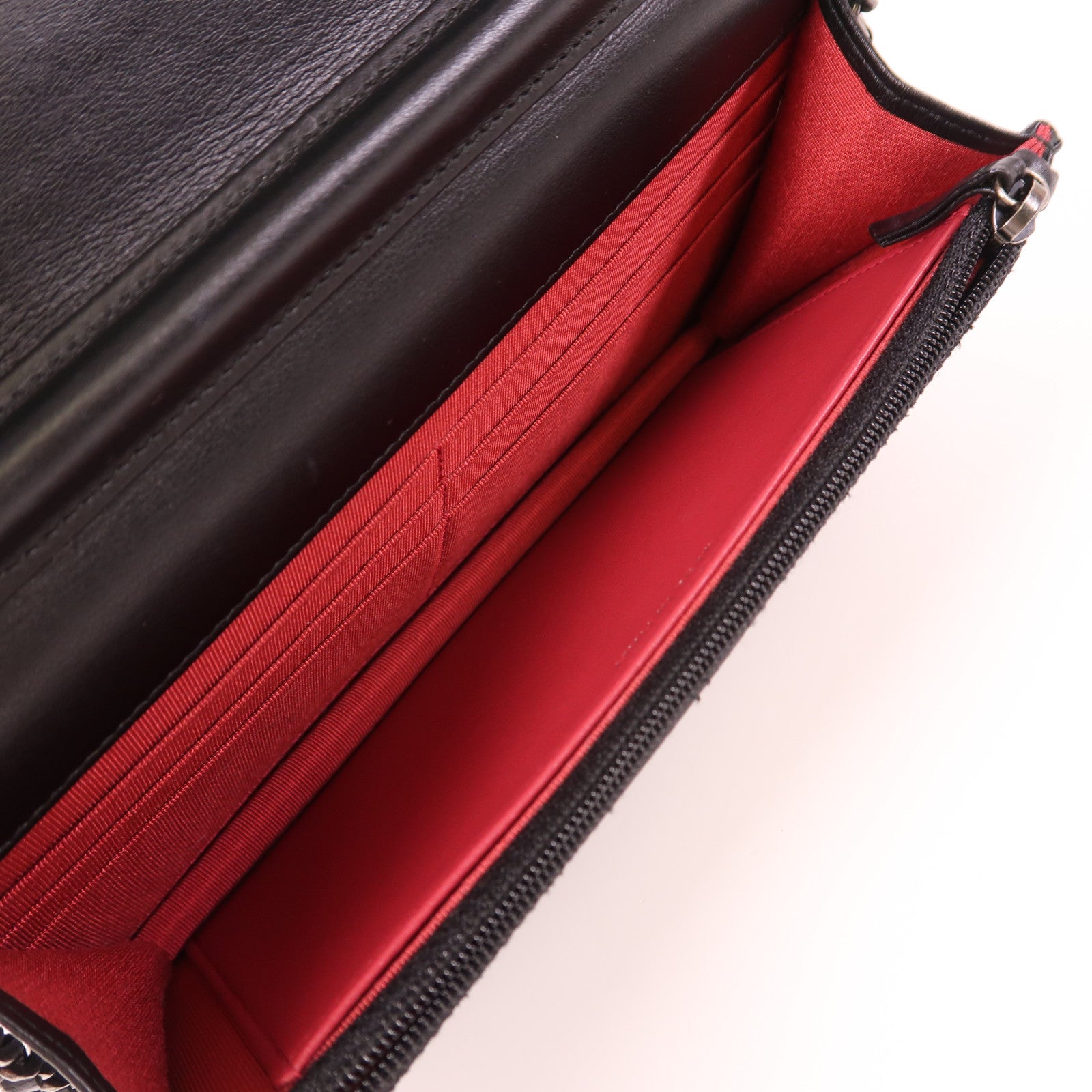 CHANEL 羊皮皮革Gabrielle Woc銀扣鏈帶肩背袋