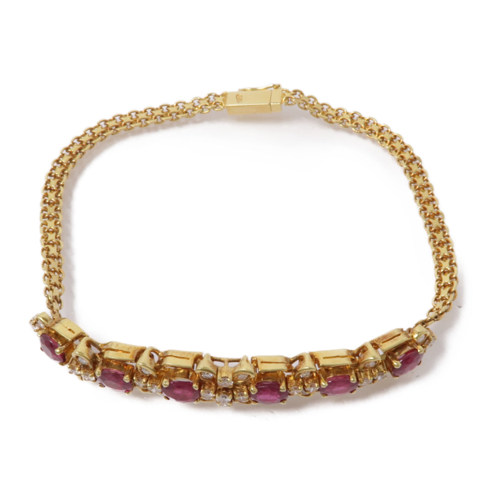 JEWELRY 18K黃金Ruby Diamond Bracelet紅寶石/鑽石手鏈