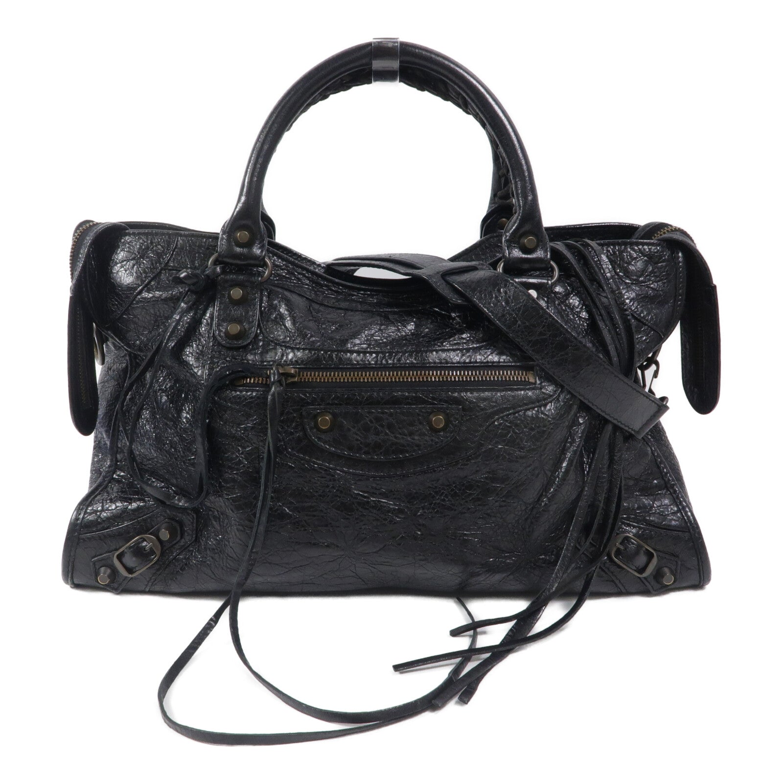 BALENCIAGA 羊皮皮革City手挽肩背兩用袋