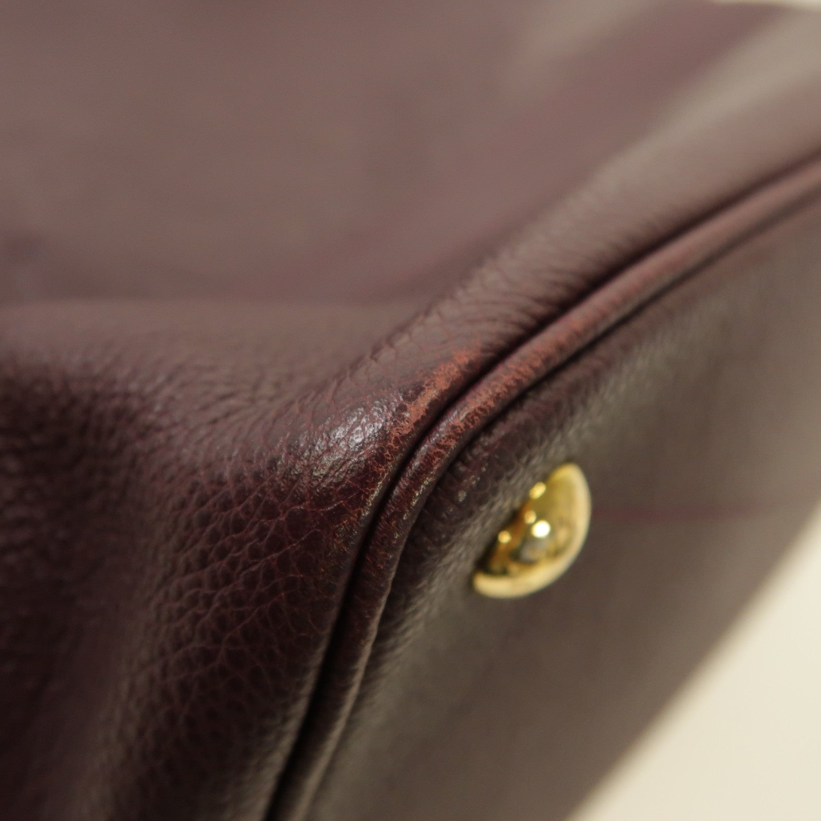 LOUIS VUITTON Monogram Empreinte Citadine PM金扣肩背袋紫色