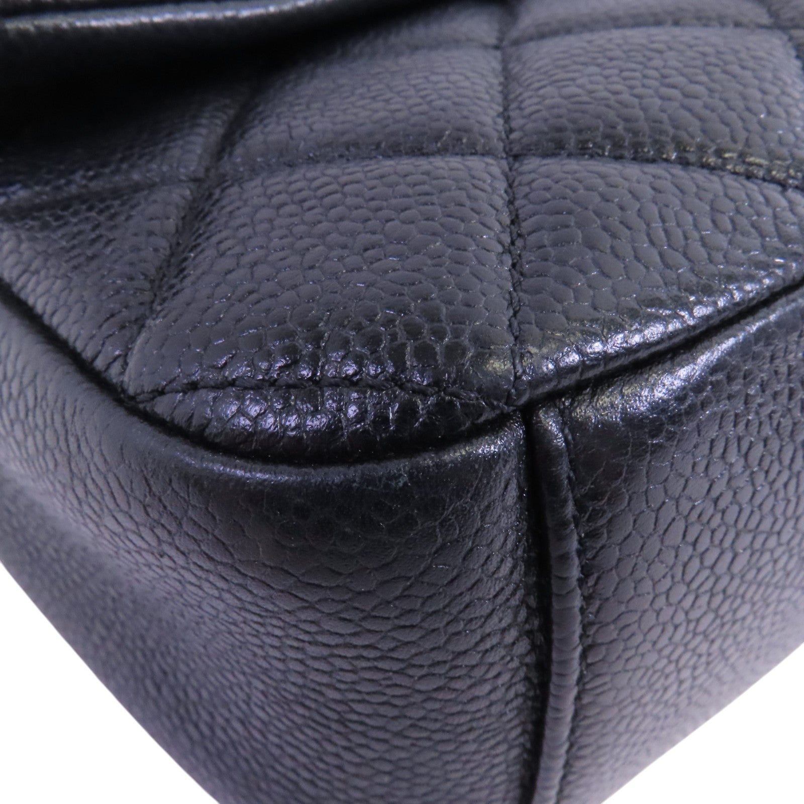 CHANEL 牛皮皮革Chain Shoulder Bag金扣鏈帶肩背袋