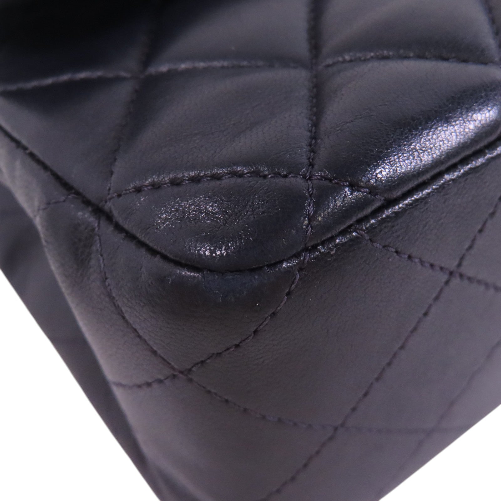 CHANEL 羊皮皮革Classic 25銀扣鏈帶肩背袋