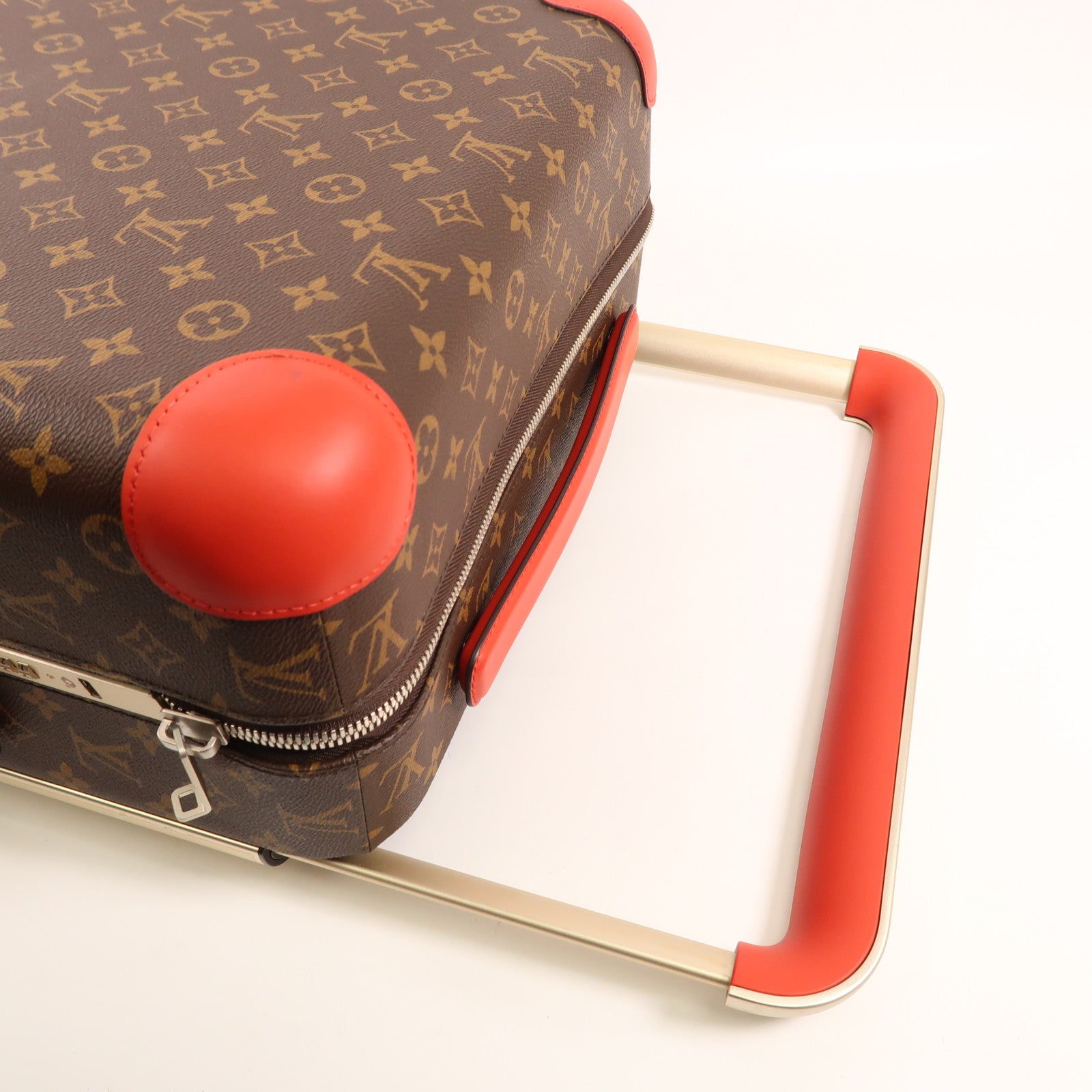 LOUIS VUITTON Monogram/金屬Horizon 55銀扣行李箱