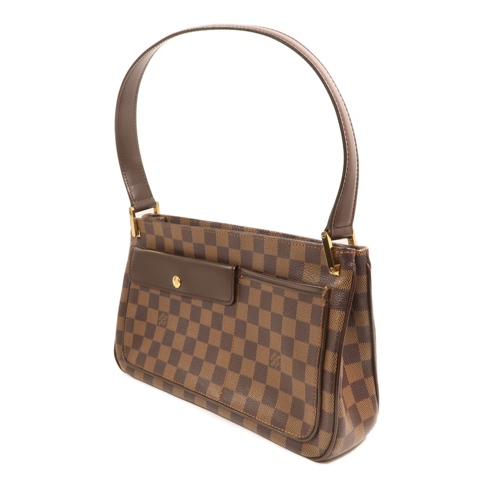 LOUIS VUITTON Damier Aubagne金扣肩背袋