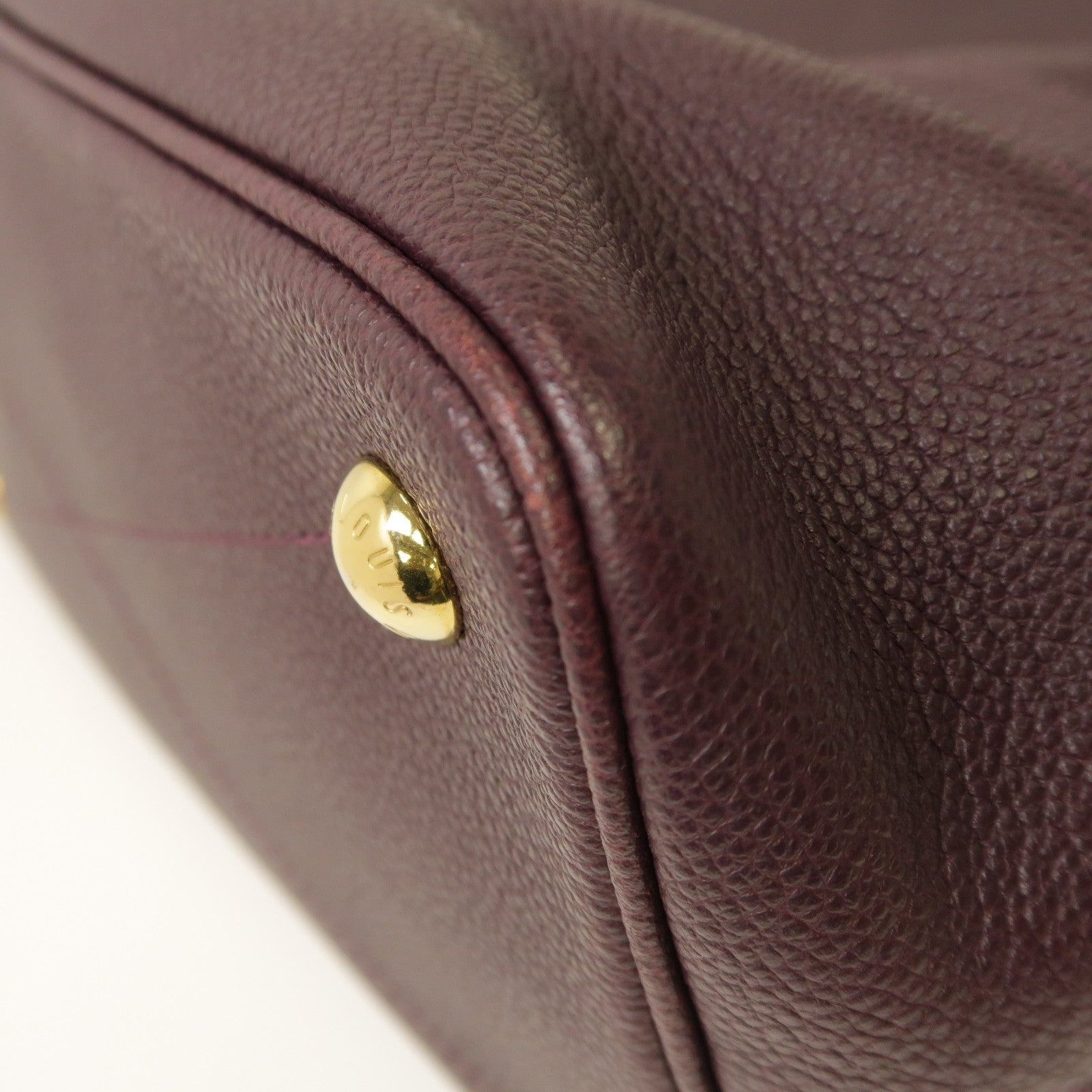 LOUIS VUITTON Monogram Empreinte Citadine PM金扣肩背袋紫色