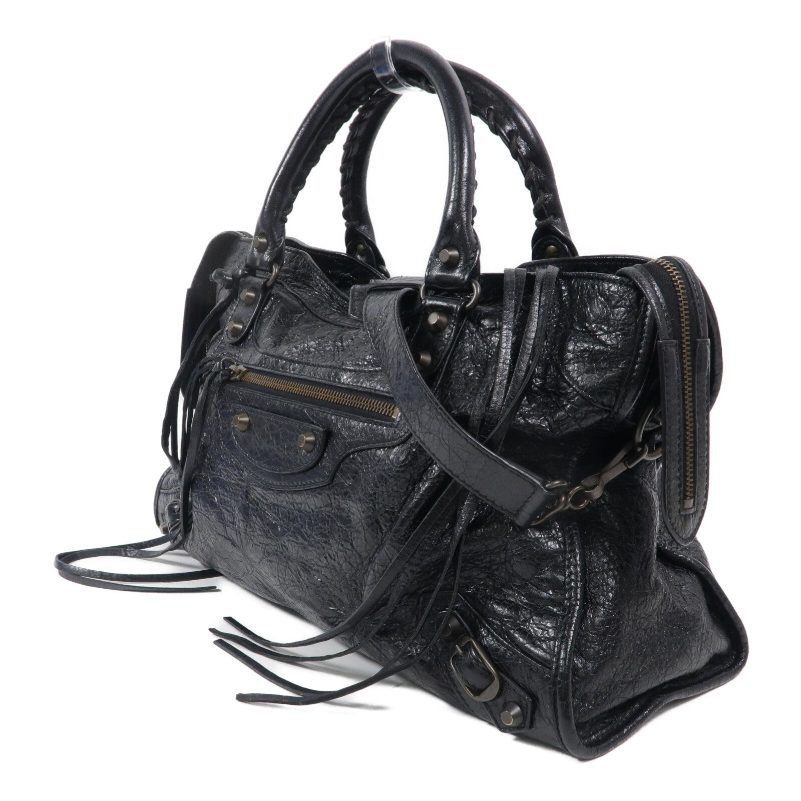 BALENCIAGA 羊皮皮革City手挽肩背兩用袋
