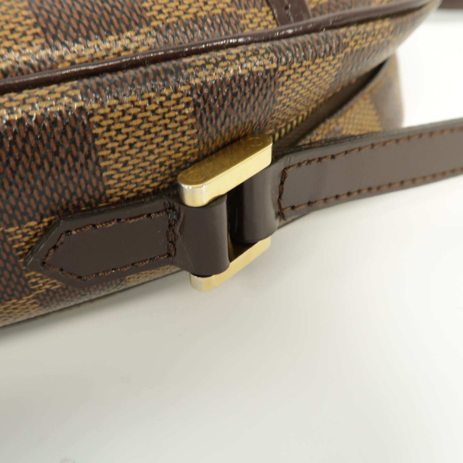 LOUIS VUITTON Damier Ipanema PM金扣肩背袋棕色