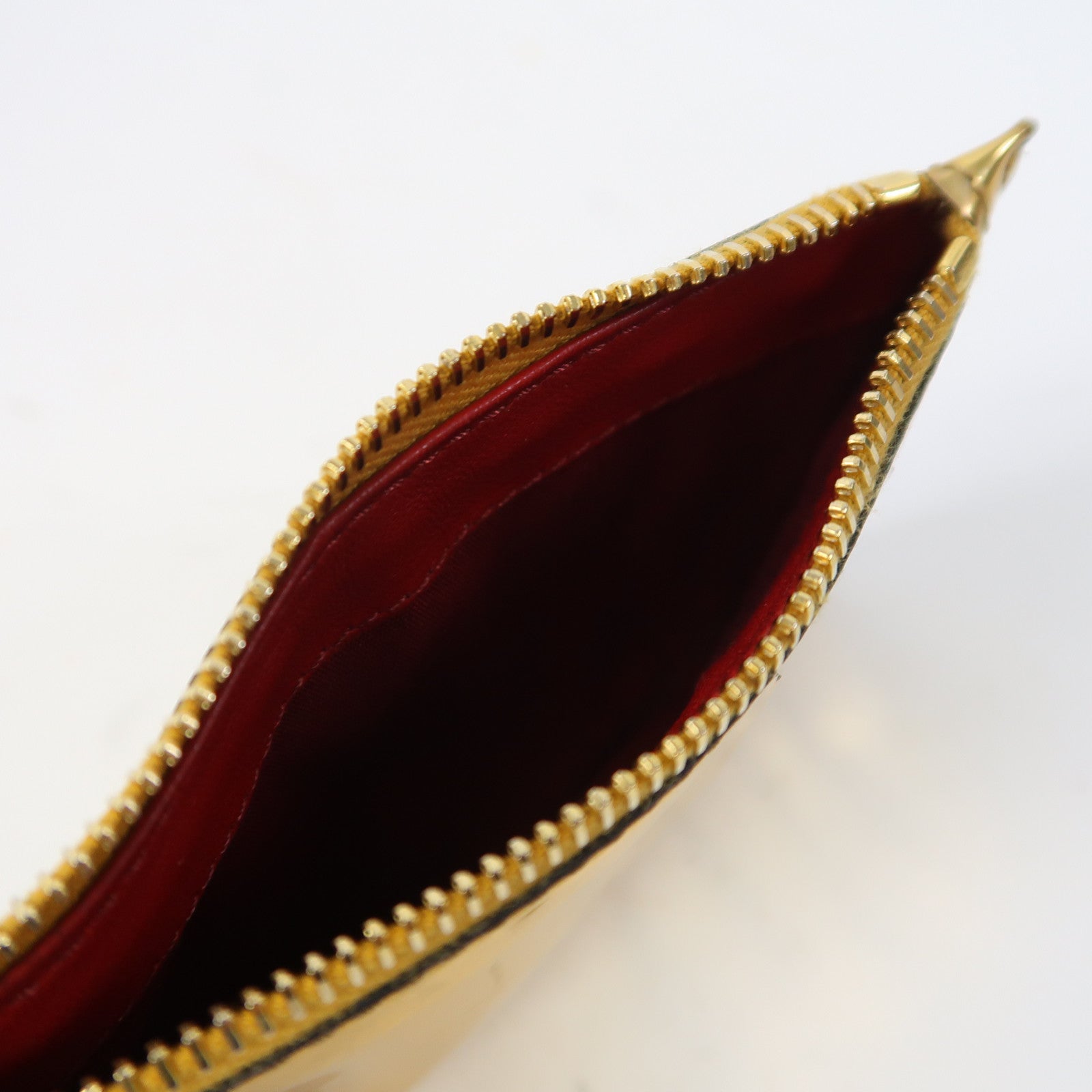 Valentino 漆皮皮革Card Case金扣卡片套金色