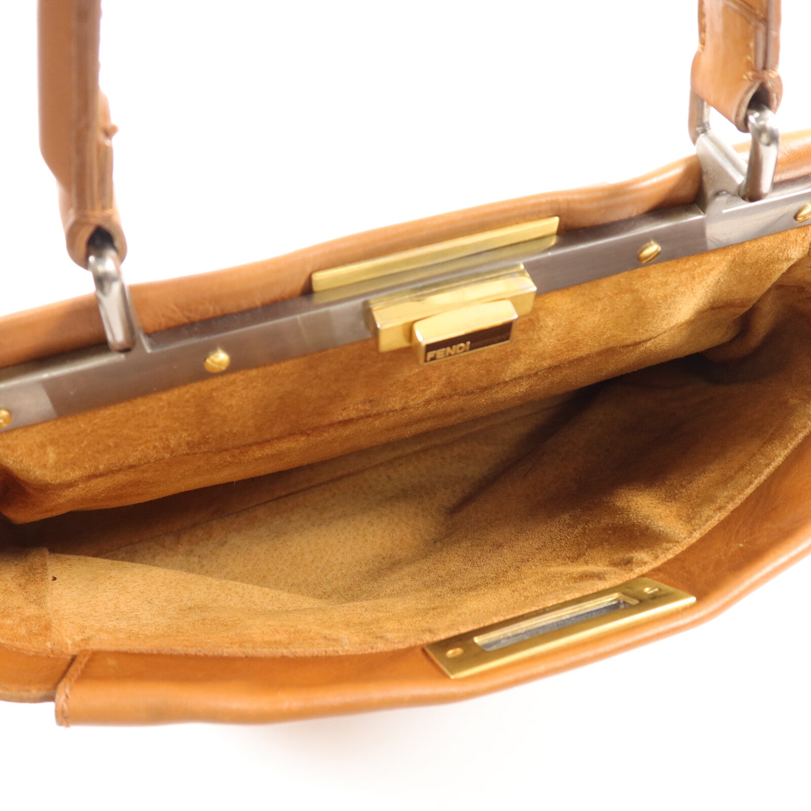 FENDI 牛皮皮革Peekaboo Regular手挽肩背兩用袋